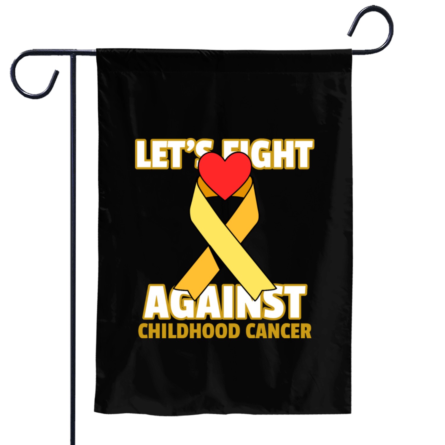 Let's Fight Against Childhood Cancer Garden Flags