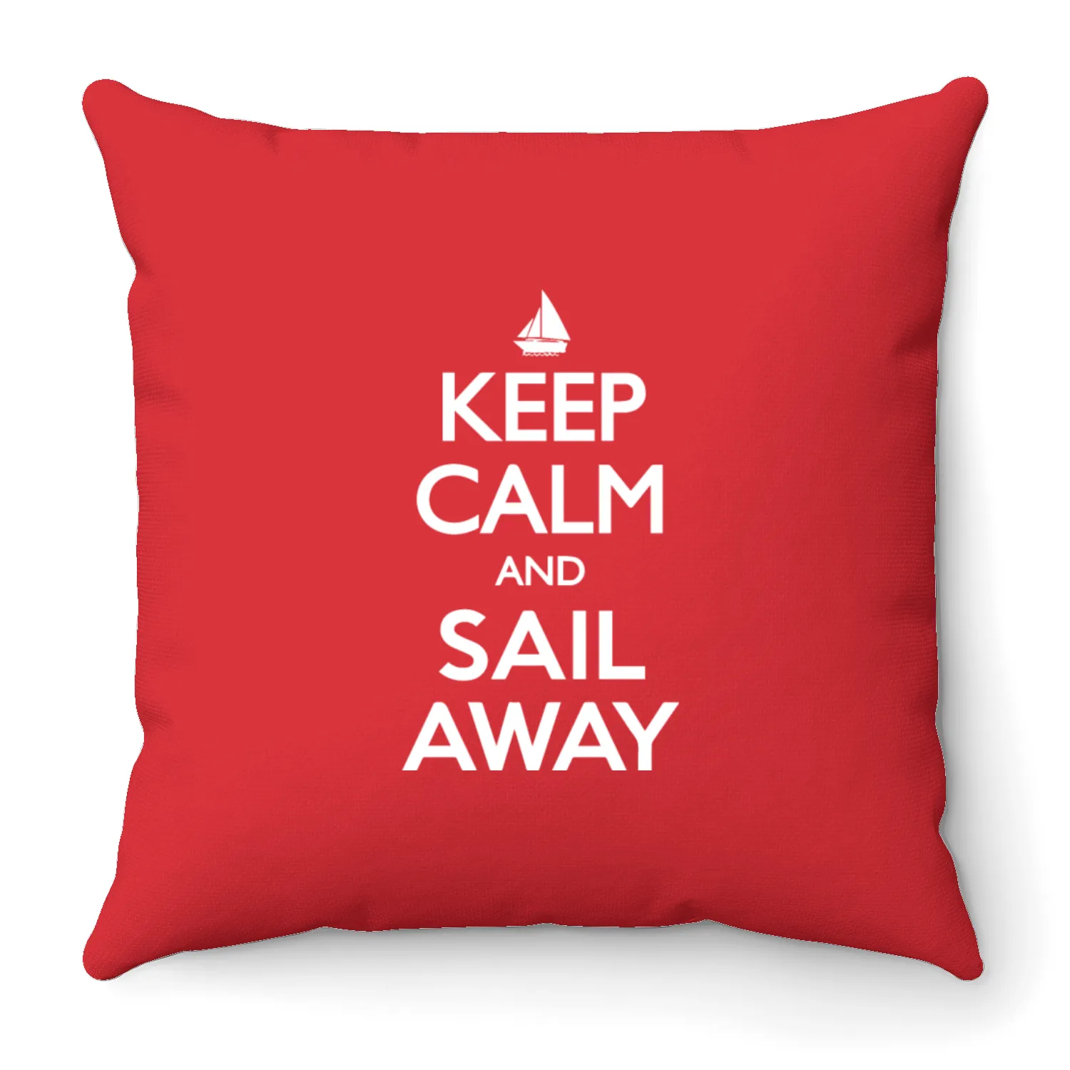Keep Calm and Sail Away Throw Pillows