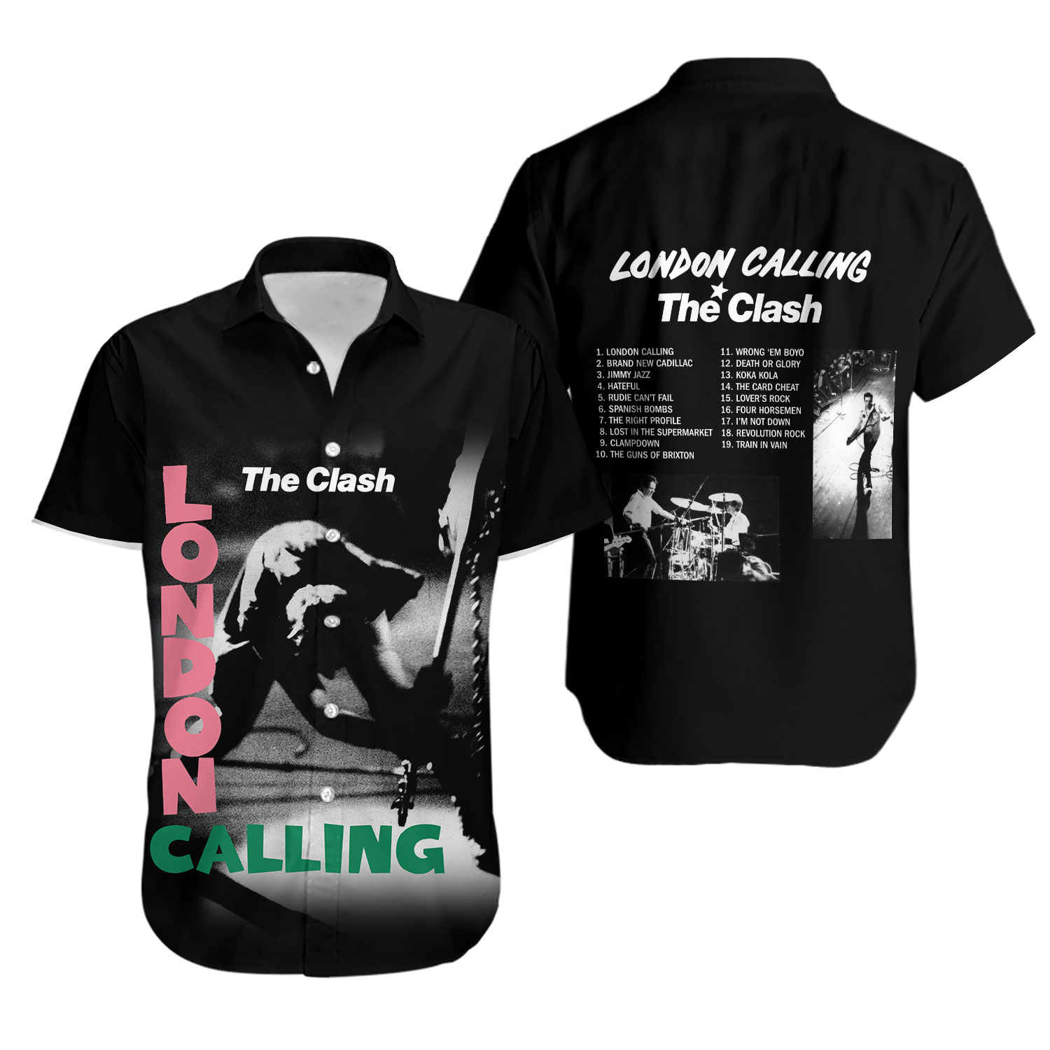 Punk Rock The Clash London Calling Hawaiian Shirt, Music Lovers Shirt