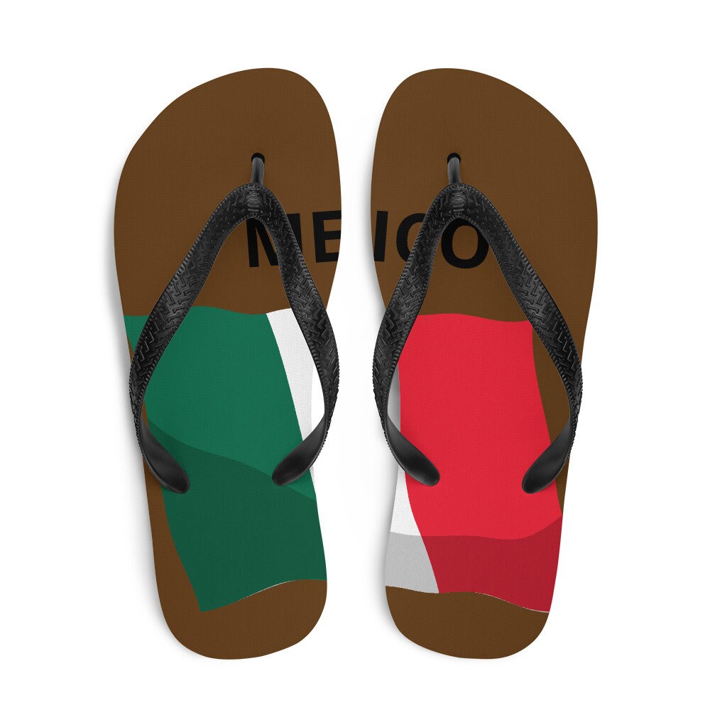 Flip-Flops Mexican flag bandera mexicana, sandals men, sandals women, women's shoes sandals-slippers, men's shoes sandals slippers