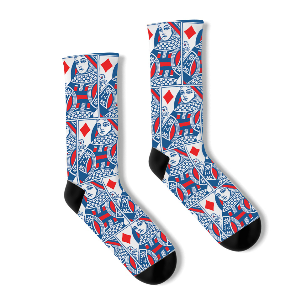 Queen of Diamonds - Queen Card Socks
