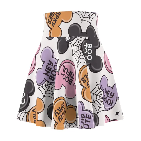 Halloween Candy Skater Skirt, Women's Skater Skirt