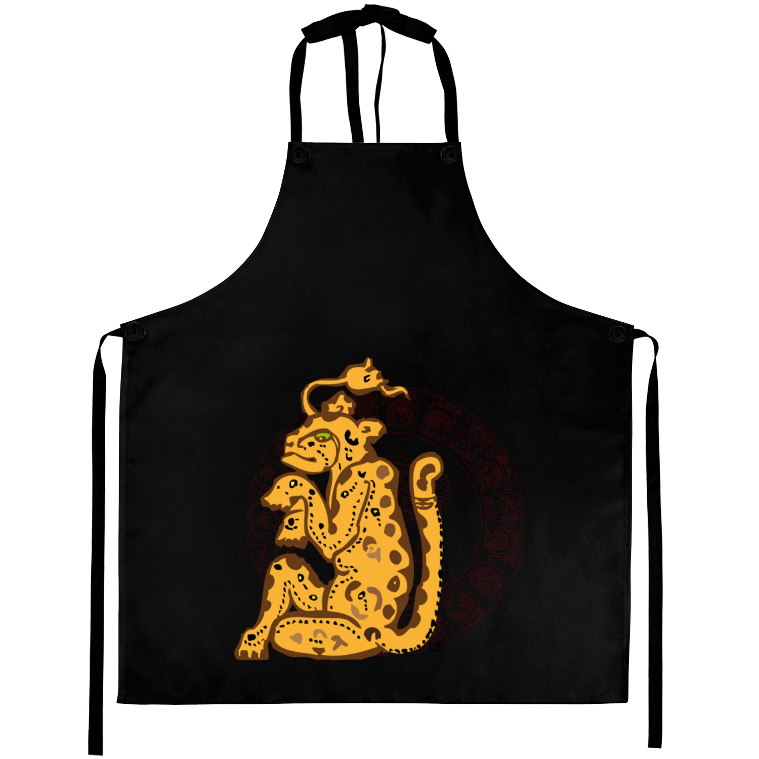 Mayan God with calendar in the background Aprons