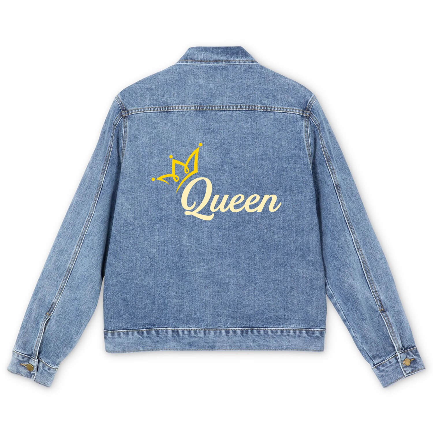 Queen Crown mother wife mom Men's Denim Jackets