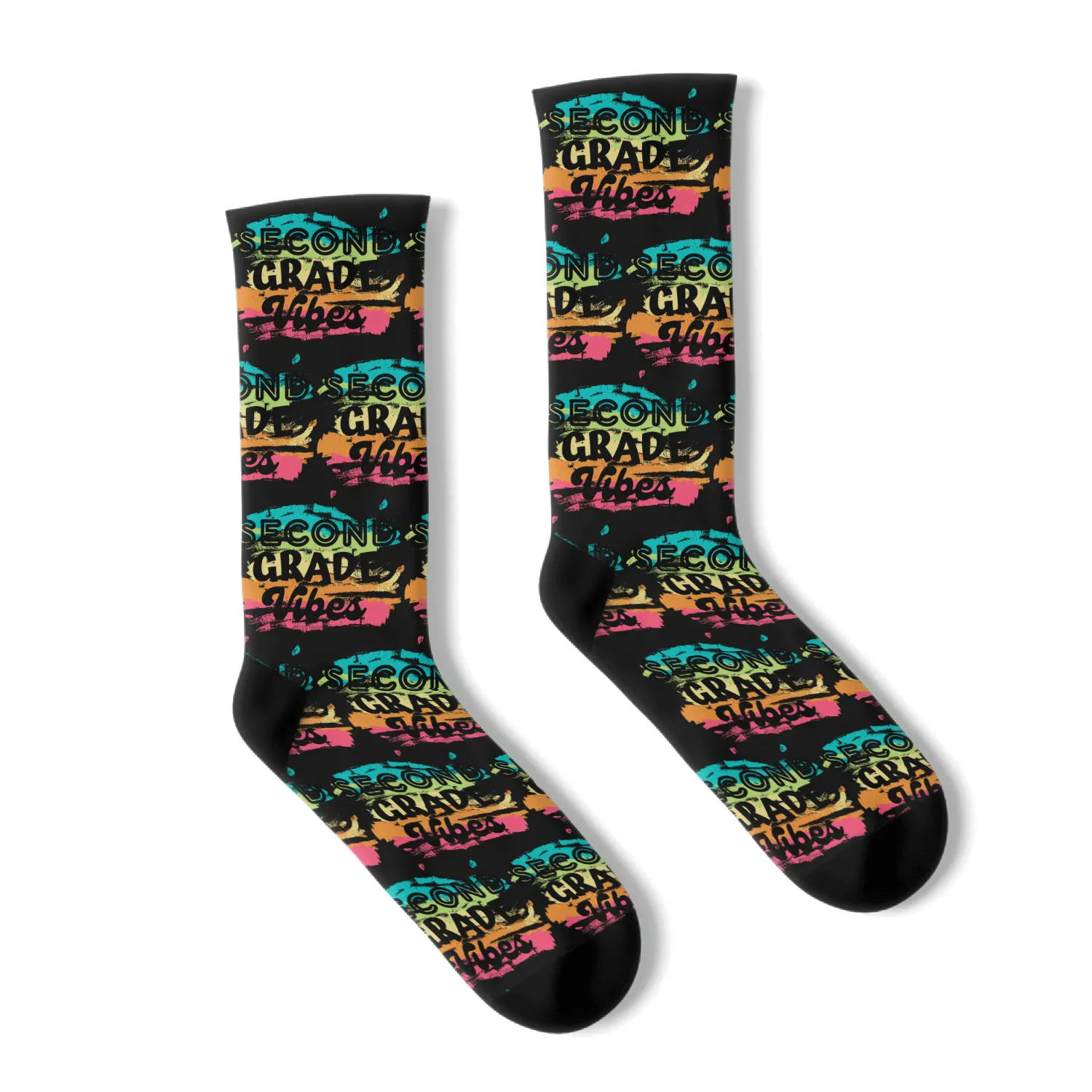 Second Grade Vibes (Bright) Socks