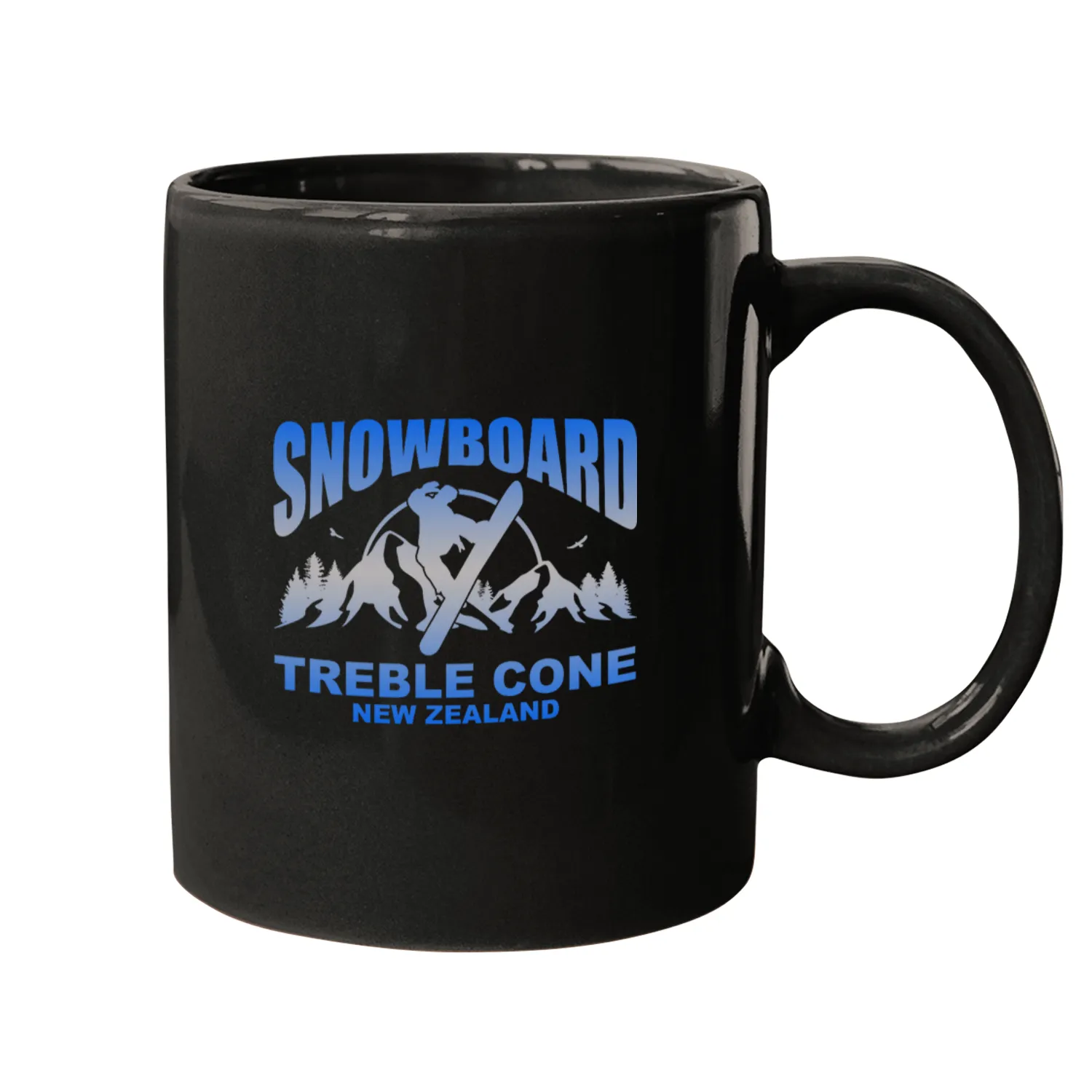 Snowboard Rider Treble Cone New Zealand Mugs