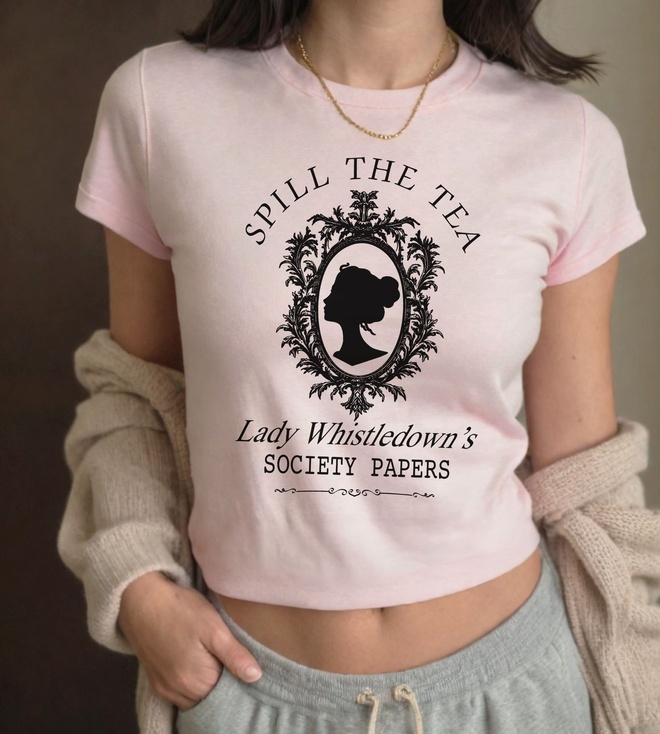Spill The Tea Lady Whistledowns Society Papers Baby Tee