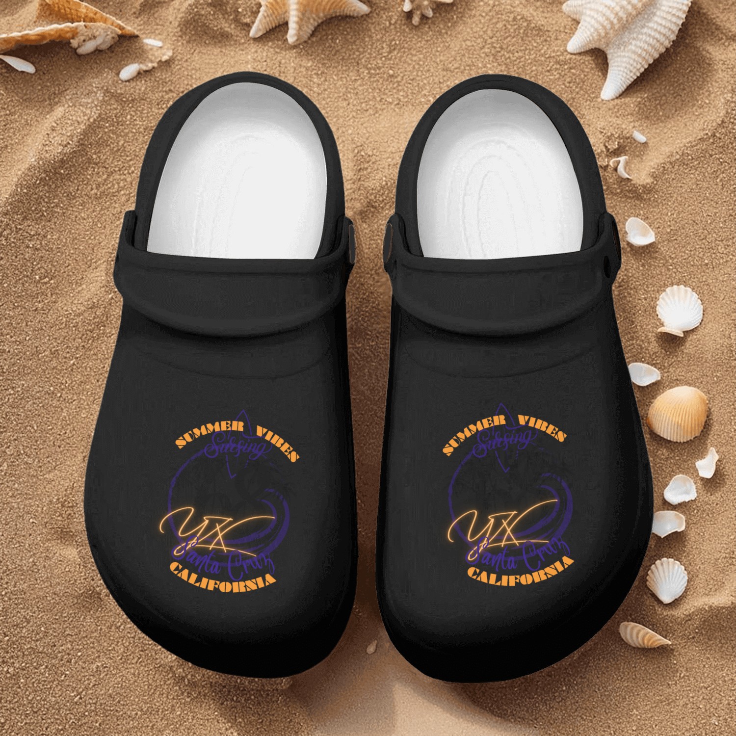 Santa Cruz California summer vibes surfing Nurse Clogs