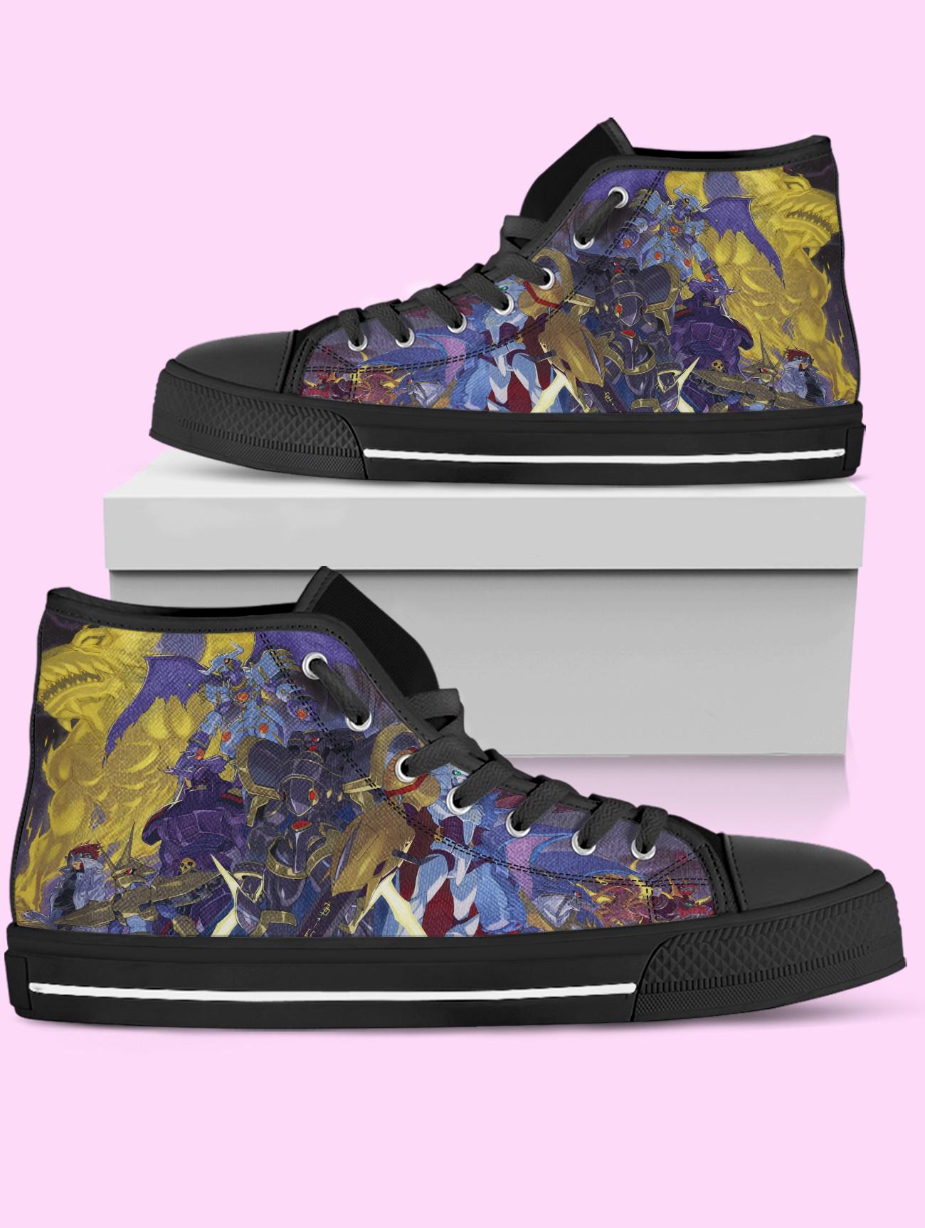 Digimon High Top Shoes, Anime Angemon Agumon Gabumon Sneakers for Women, Men