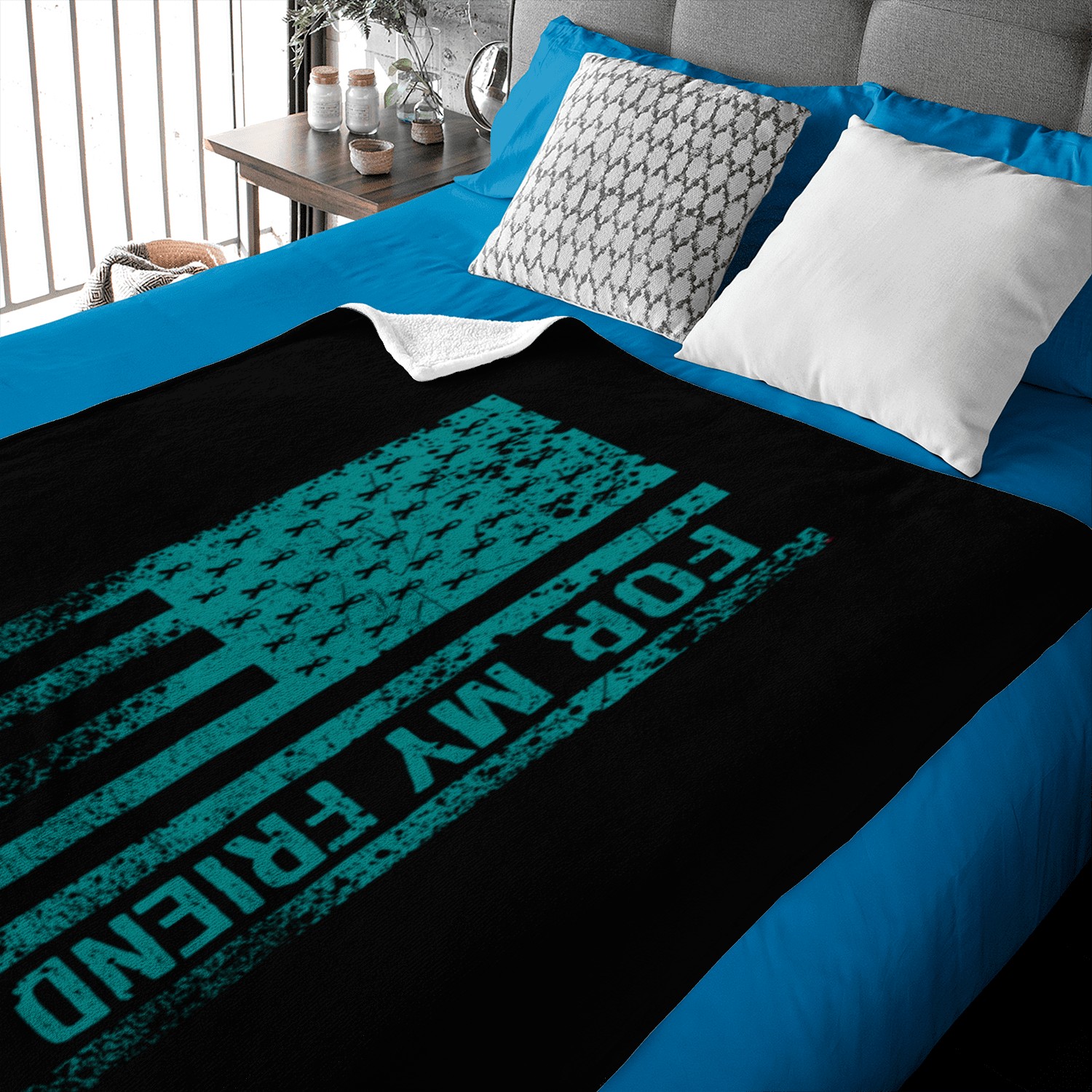 For My Friend Ovarian Cancer Awareness Baby Blankets
