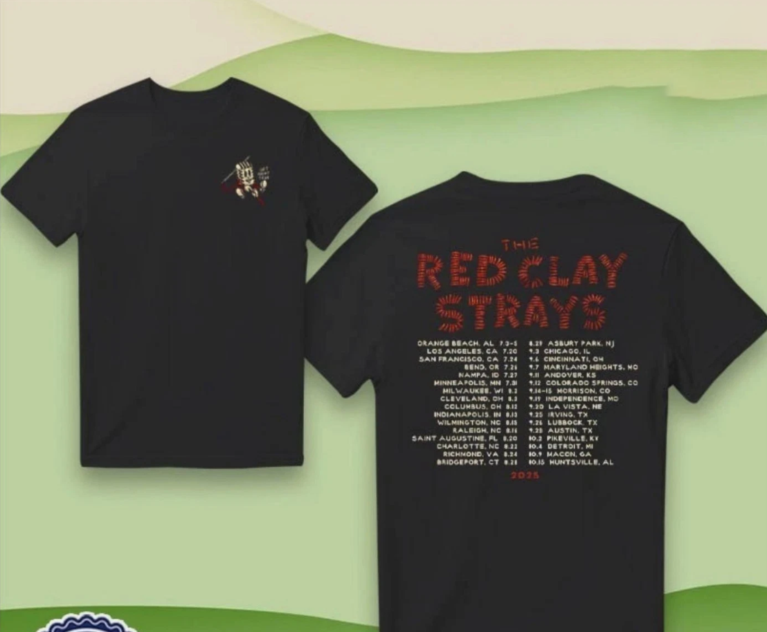 The Red Clay Strays Get Right Concert 2025 Tour T-Shirt
