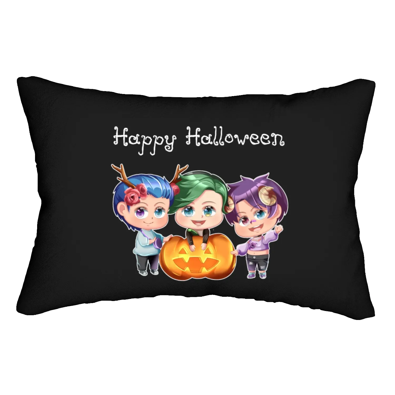 Happy Halloween 1 Lumbar Pillows