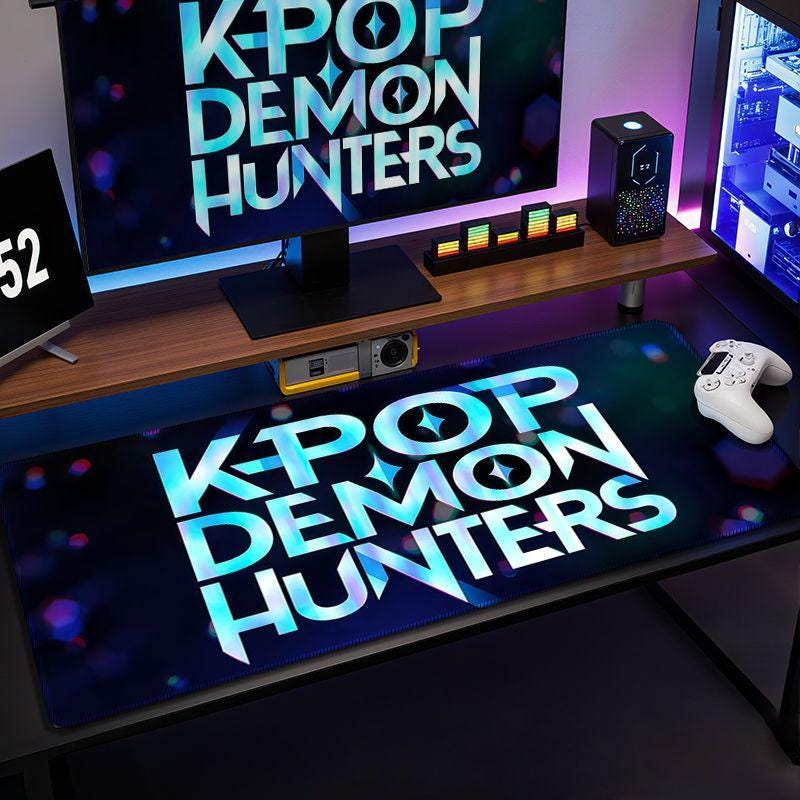 Kpop Demon Hunters Gaming Mouse Pad, Non-Slip Rubber Base, HD Print, Desk Mat for Gaming and Office