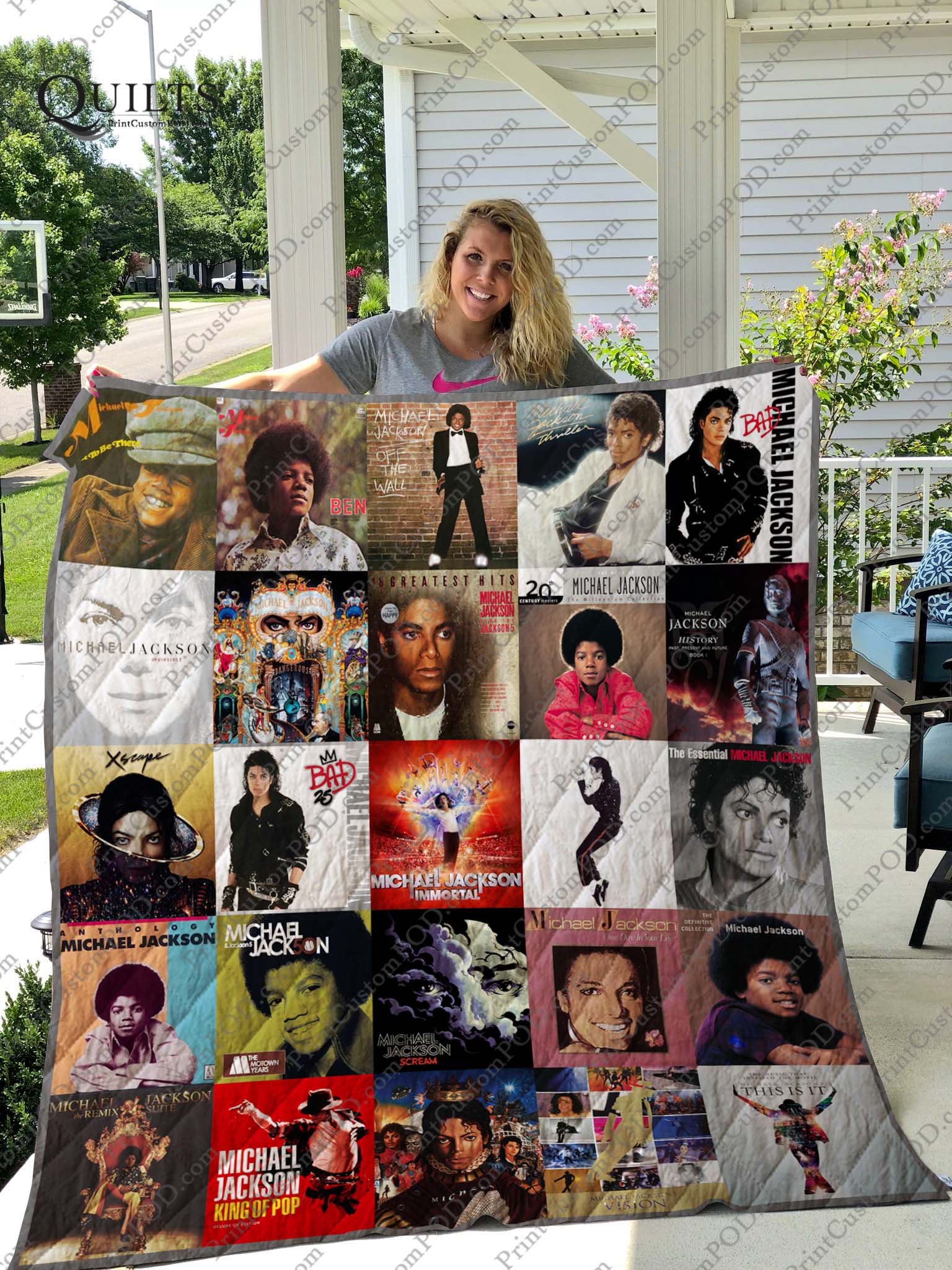 Michael Jackson Album Quilt Blanket