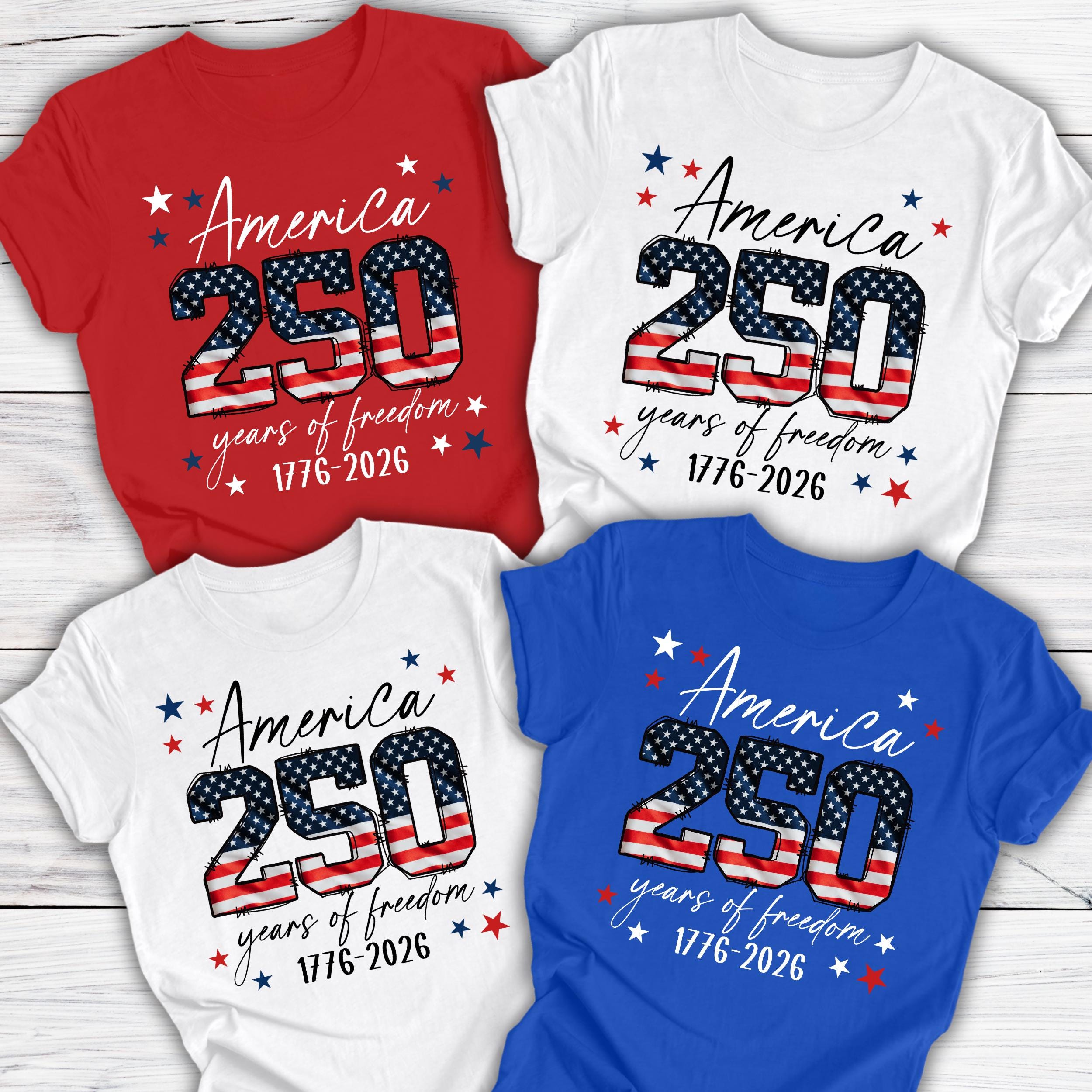 USA 250th Anniversary Shirt, 4th July Tee, USA 250th Anniversary Independence Day Shirts, 4th July 250th Year Shirts, 4th July Family Shirts