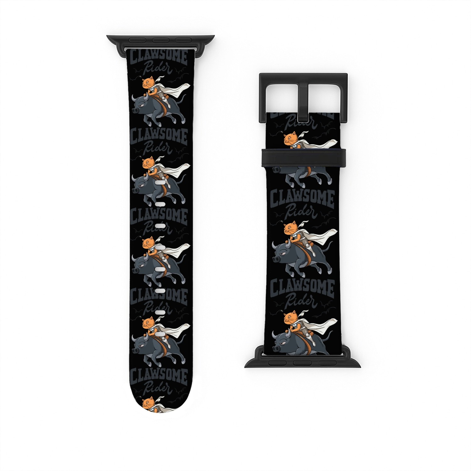 Western Rodeo Cat "Clawsome Rider" Design for a Watch Bands For Apple Watch