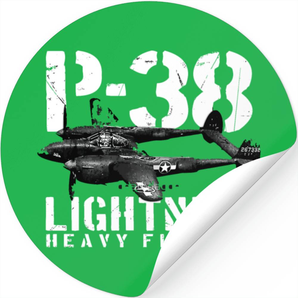 P 38 Lighting Heavy Fighter Stickers