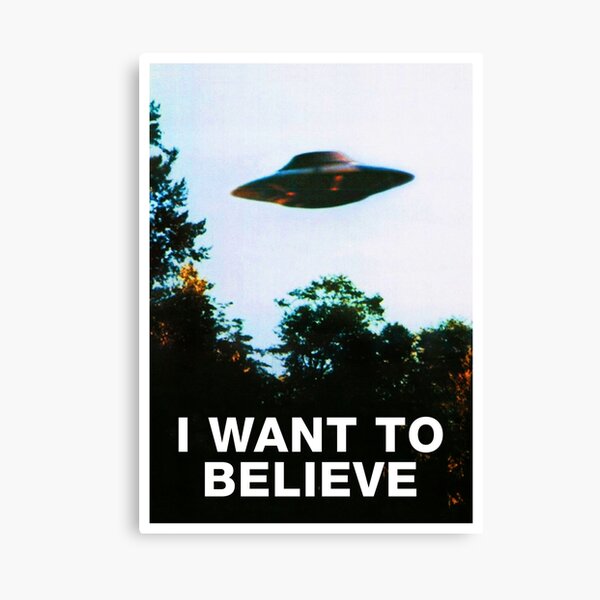 I want to believe. Original The X-Files poster Canvas