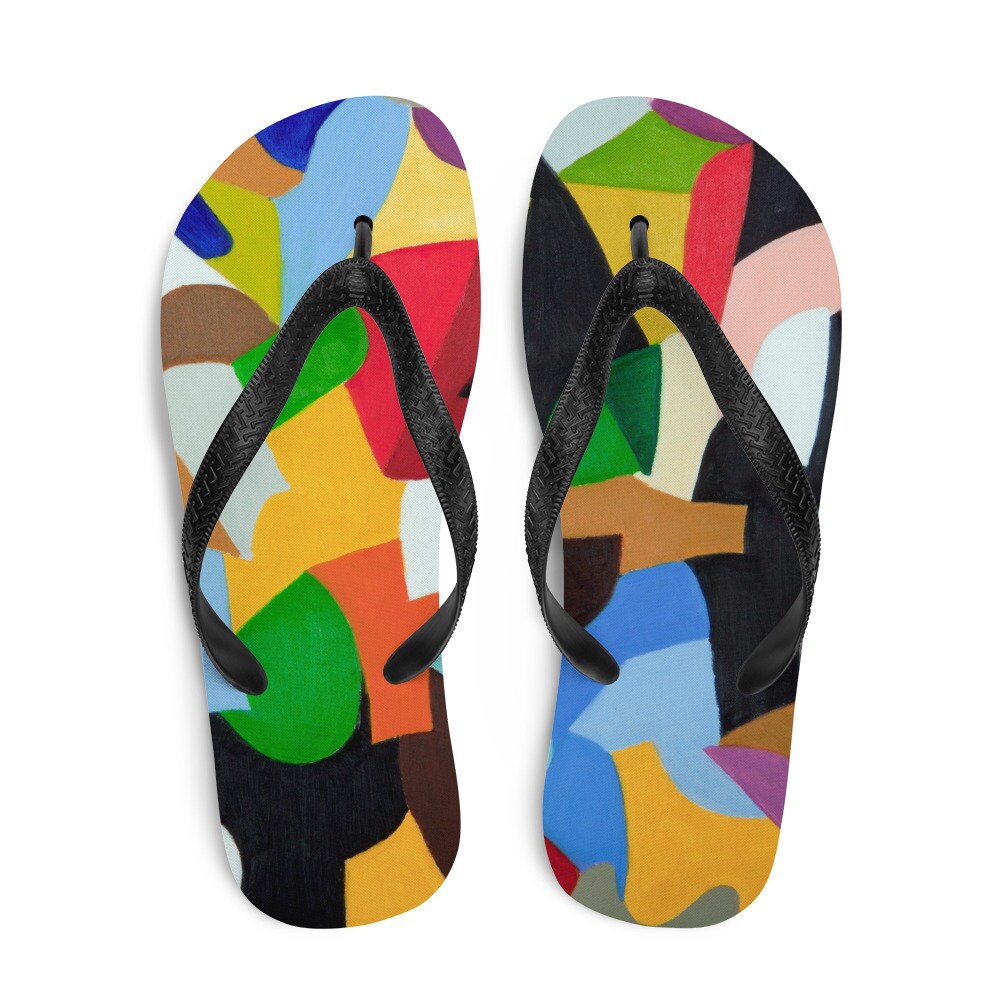Stained glass pattern Flip-Flops