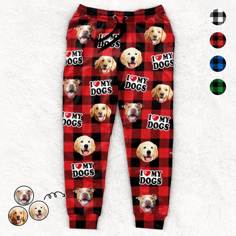 Custom Photo I Love My Fur Baby - Dog & Cat Personalized Pants - Christmas Gift