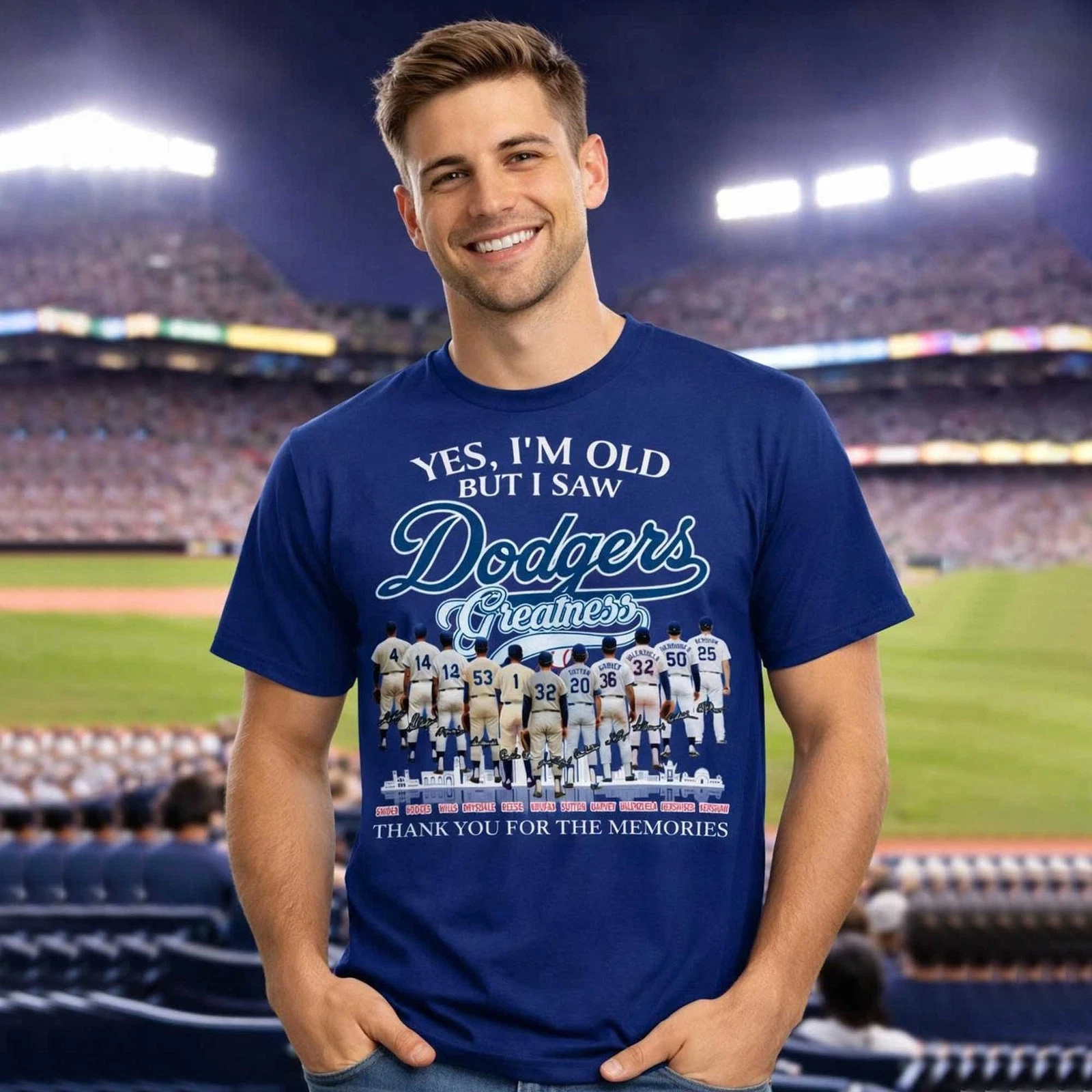 2026 Yes I'm Old But I Saw Dodgers Greatness T-Shirt