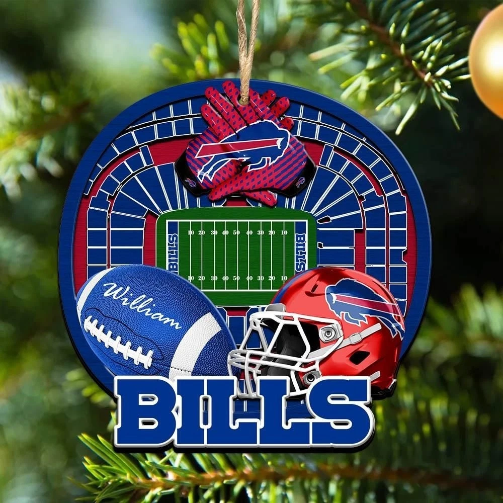 Personalized Buffalo Football Team Bills Christmas Ornament Gift Decor