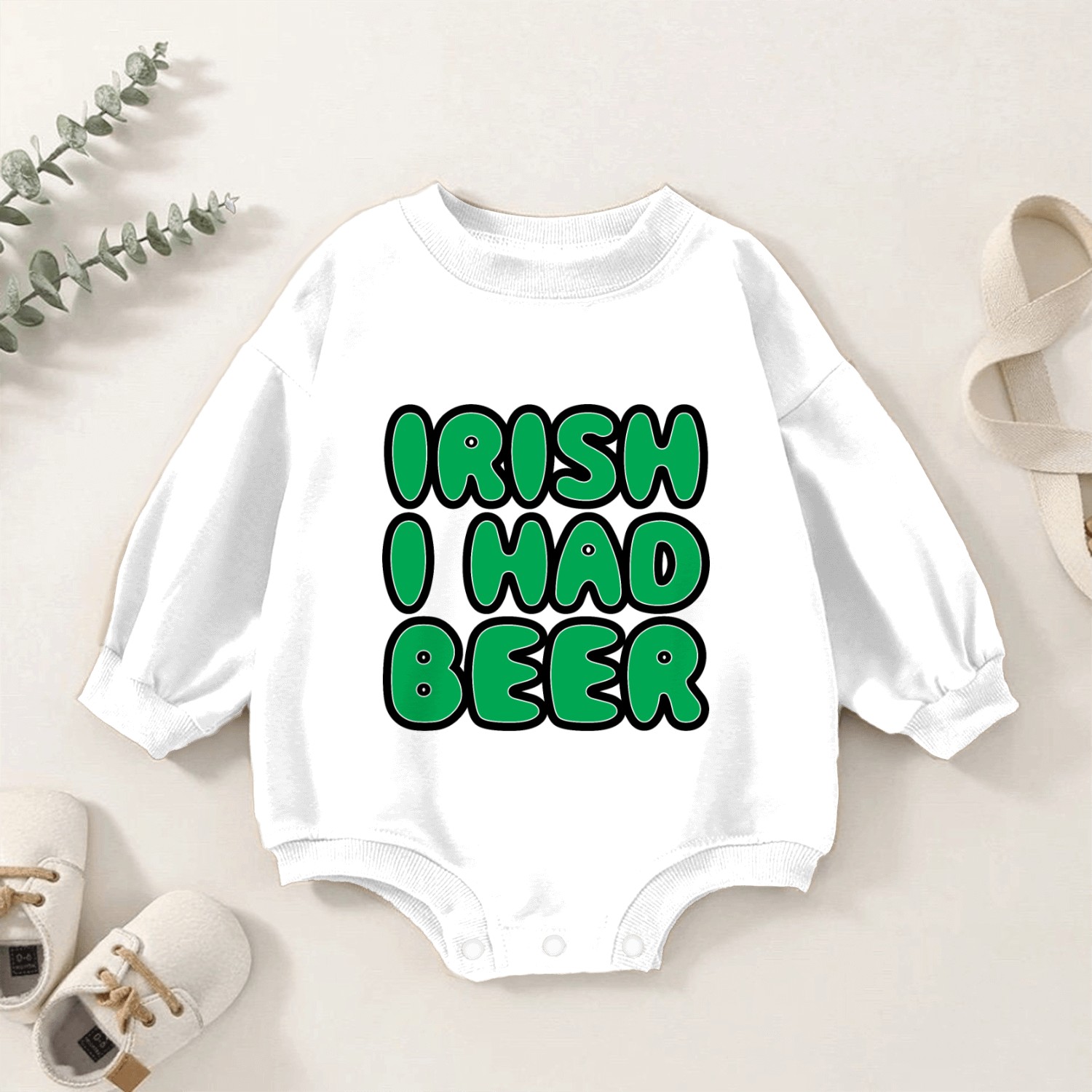 Irish I Had Beer Baby Romper Sweatshirts