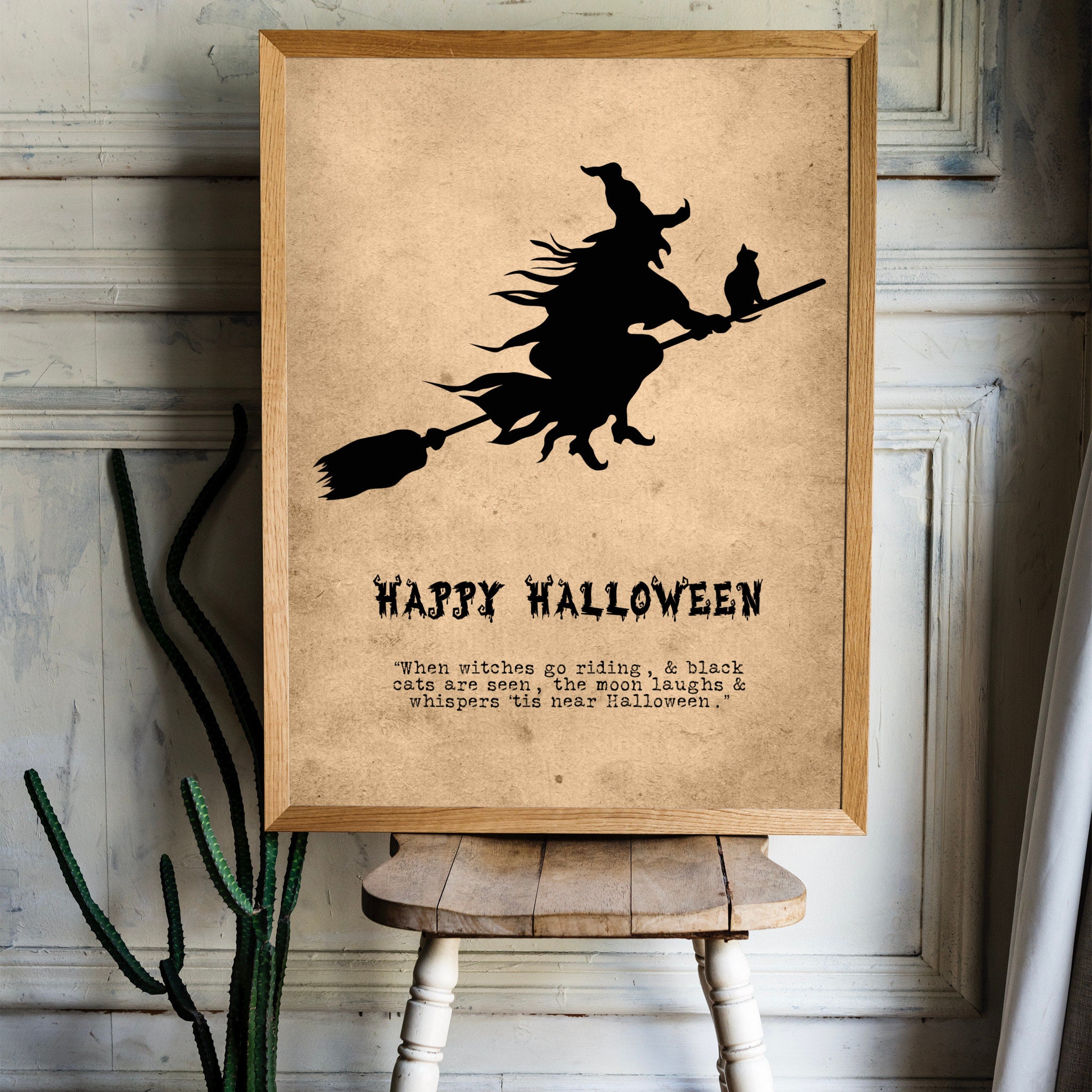 HAPPY HALLOWEEN PRINTABLE, Halloween Poster, Halloween Decor