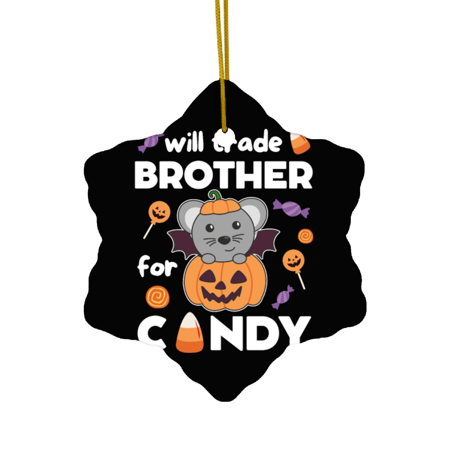 Mouse Halloween Trade Brother For Candy Ceramic Ornaments