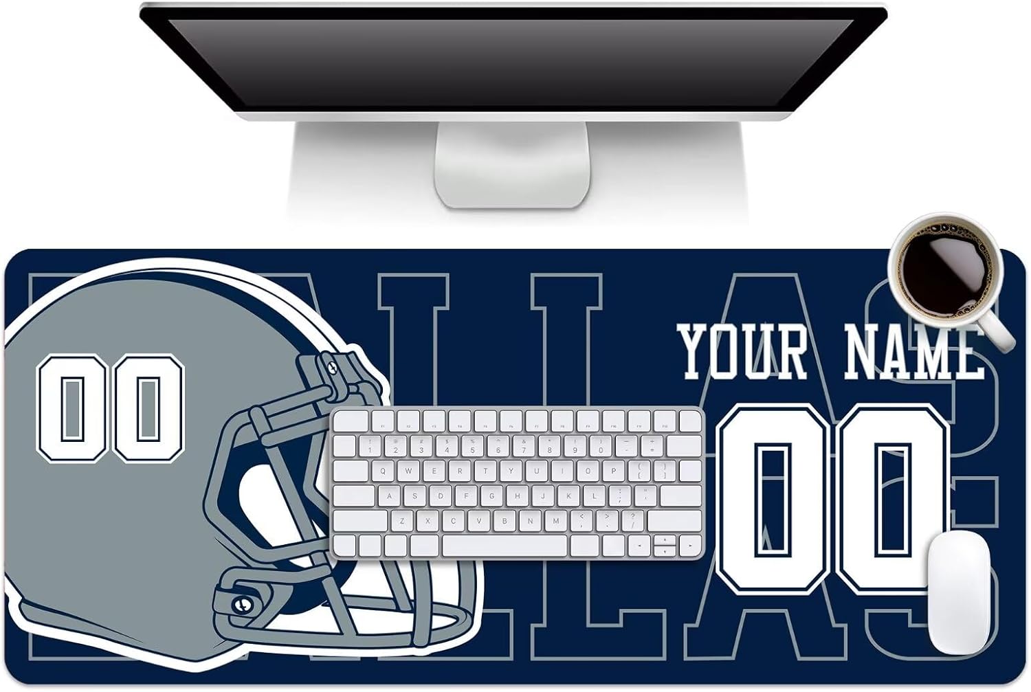 Custom Dallas Cowboys Mouse Pad, Desk Pad for Men Women Youth Gifts
