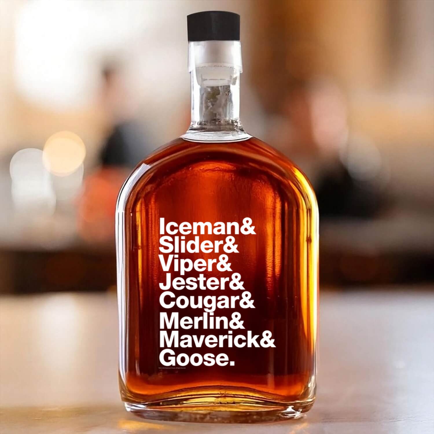 Top Gun Pilot Names Whiskey Bottles