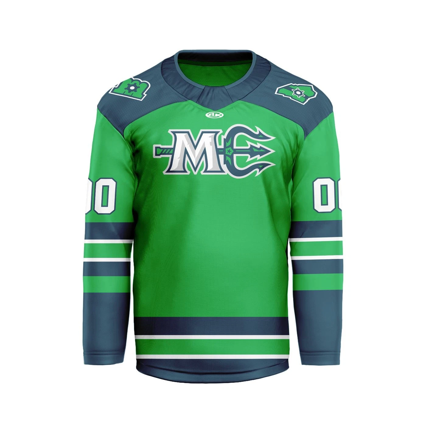 Personalized Maine Marinerss Green V-shaped Hockey Shirt Men's Fan Gear Xmas Gift