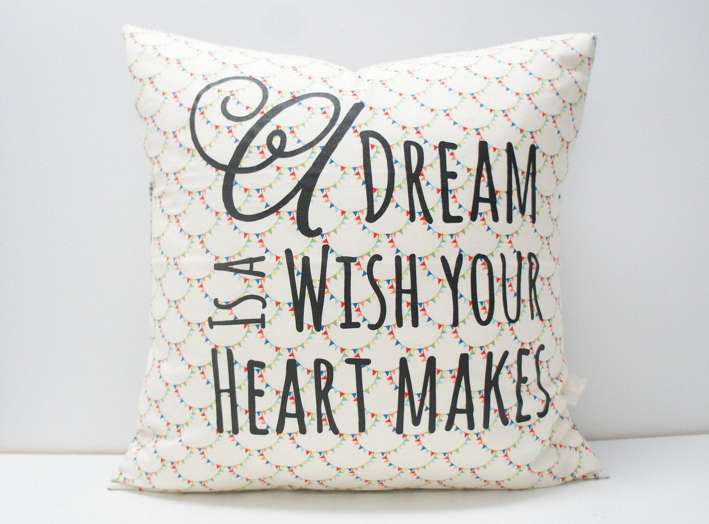 SALE Pillow Cover - A dream is a wish your heart makes Pillow