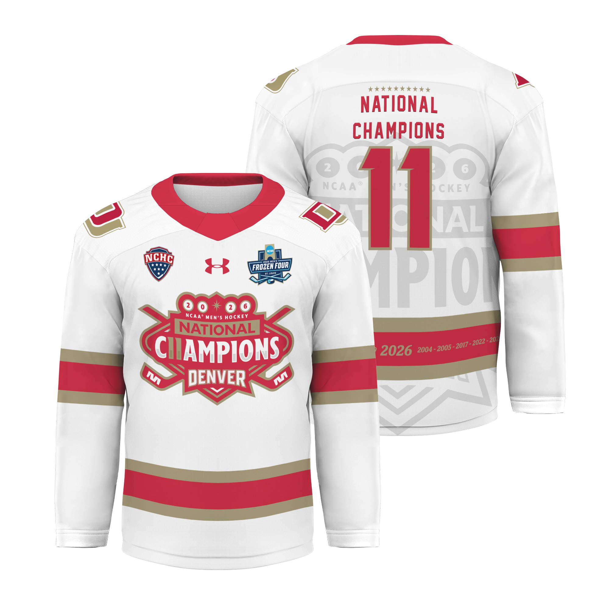 Denver Pioneers 11 Time National Champions 2026 Hockey Jersey
