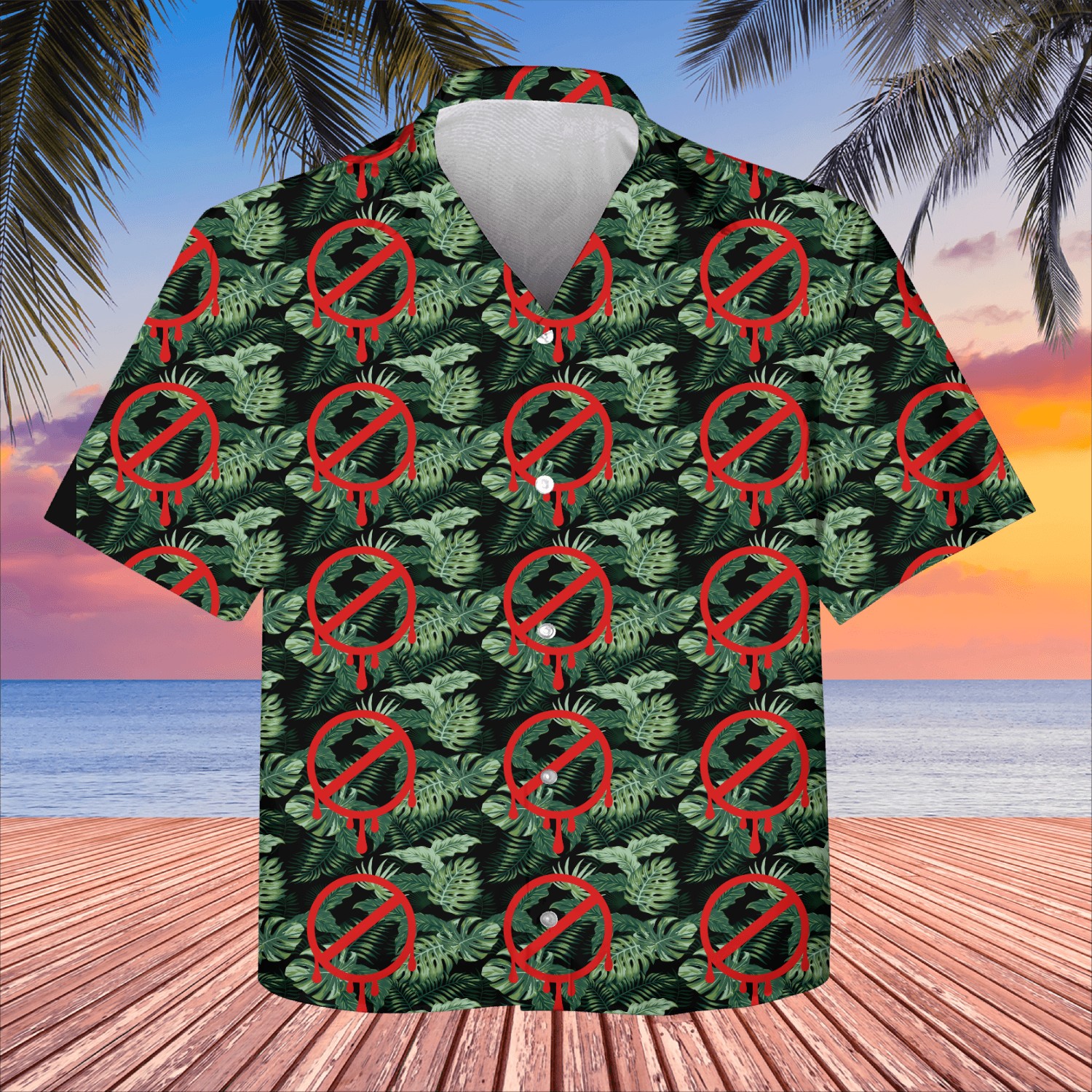 prohibition sign - forbidden Kids Hawaiians