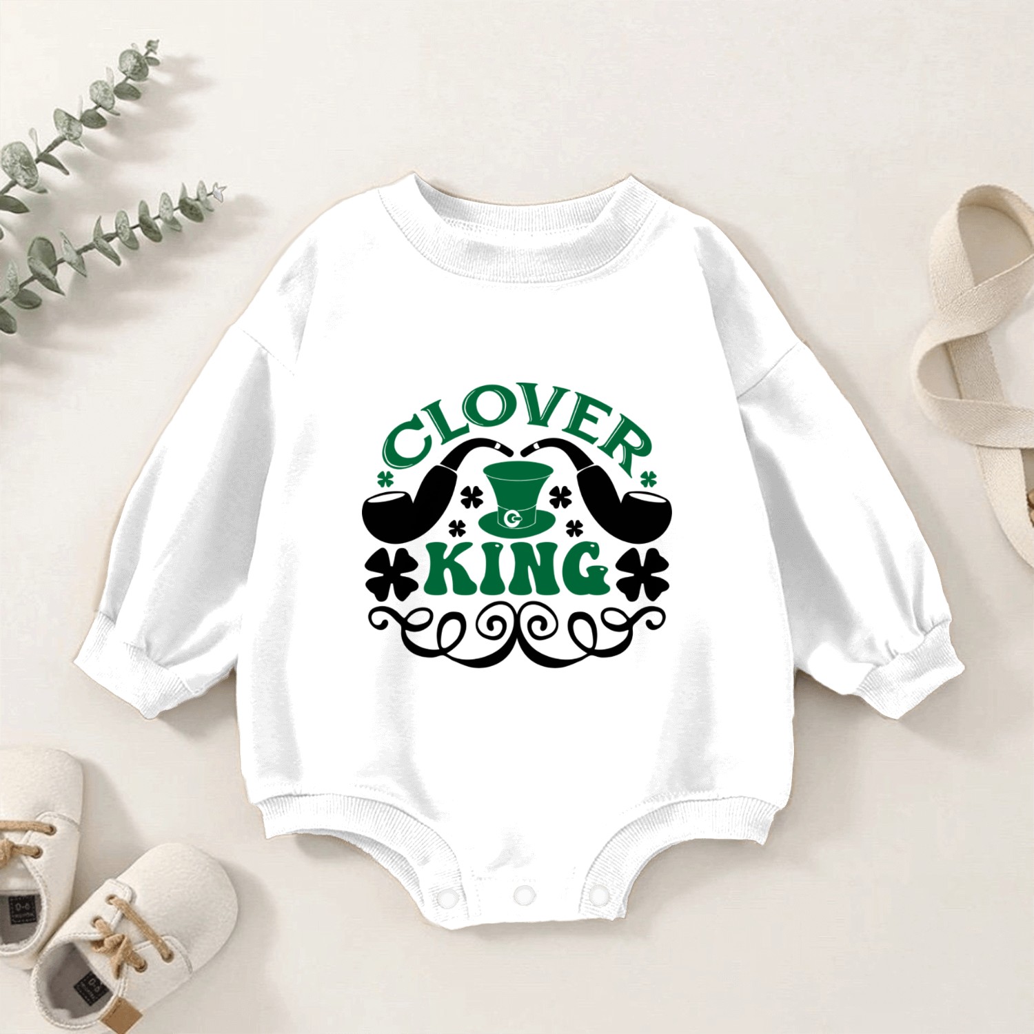 clover king Baby Romper Sweatshirts