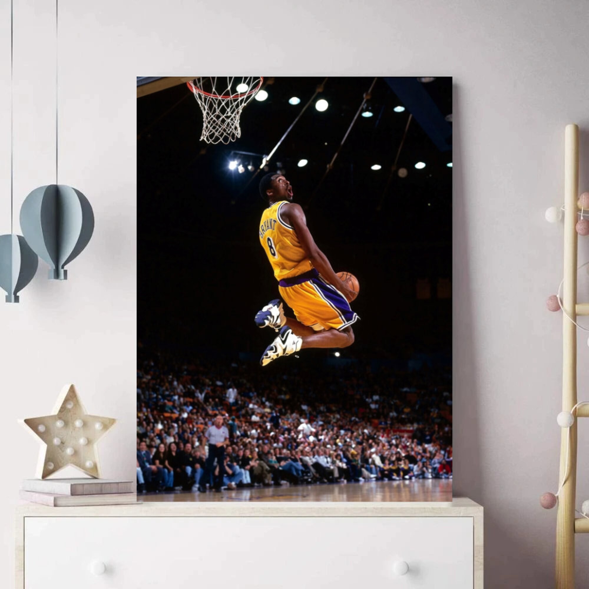 Kobe Bryant Poster, Kobe Bryant, Dunk Poster, Basketball Poster