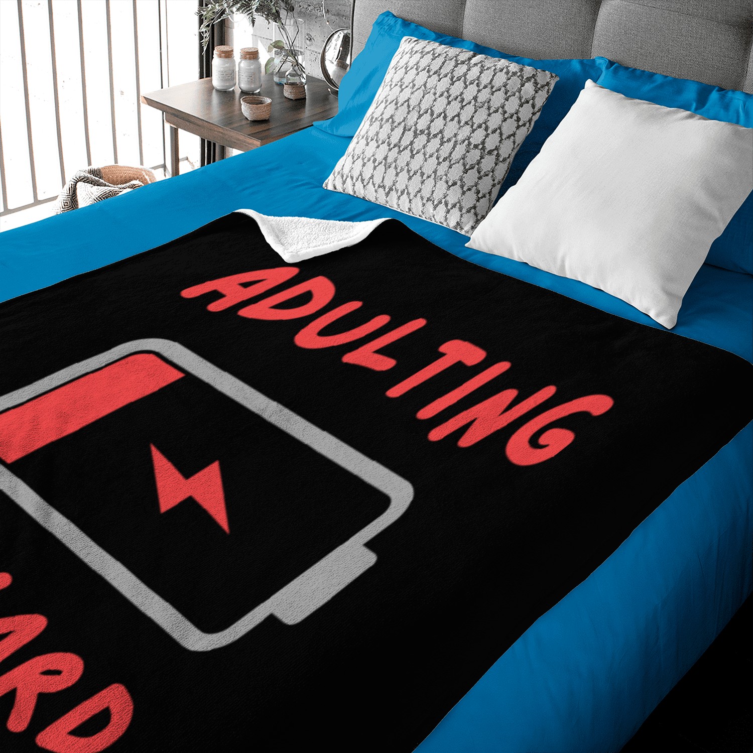 Adulting is hard Baby Blankets