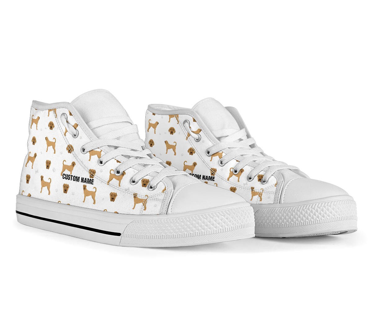Anatolian Shepherd Custom Name High Top Sneakers / Shepherd Dog High Top Shoes/ Shepherd Custom Print Trainers Shoes / Shepherd Owner Gift