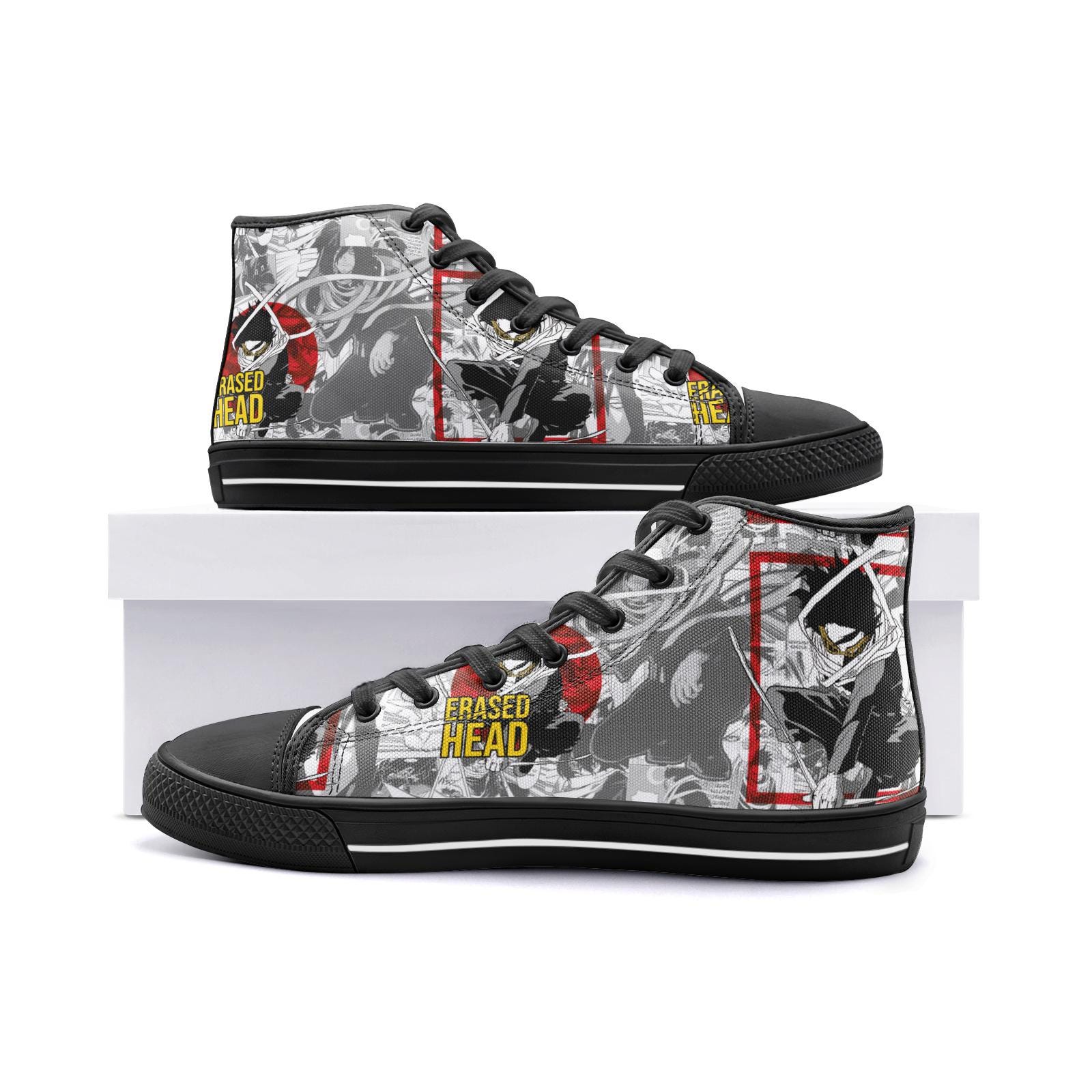 Hero Anime-Erased head Unisex High Top Canvas Shoes