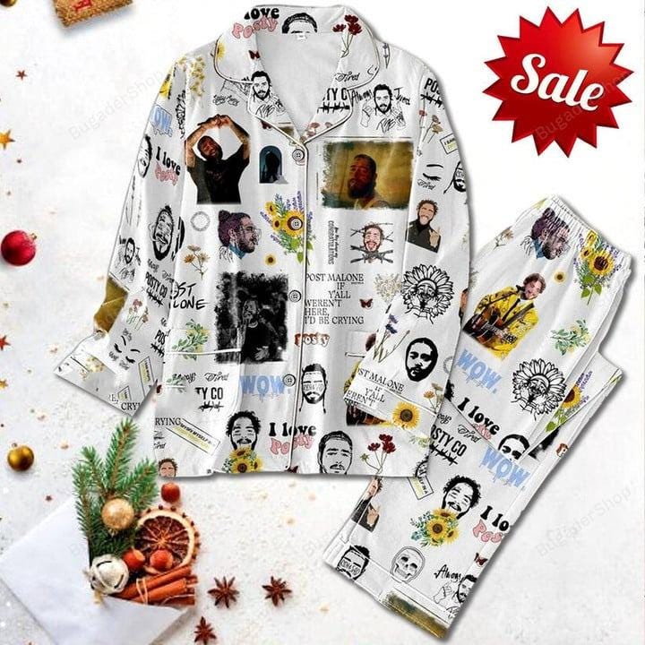 Post Malone Pajamas Set, Post Malone Women Pajamas, Post Malone Thick Pajamas