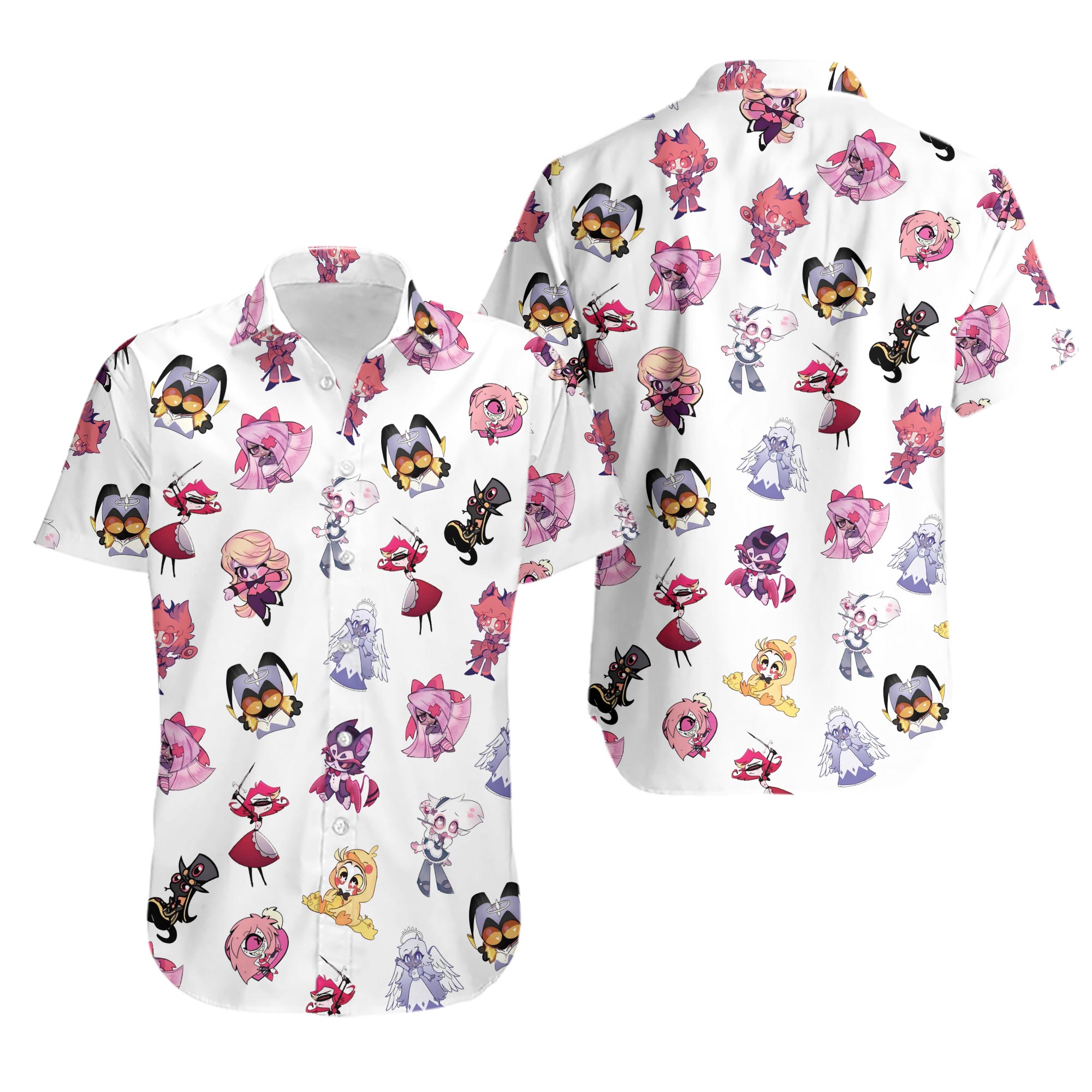 Hazbin Hotel Hawaiian Button Down Shirt