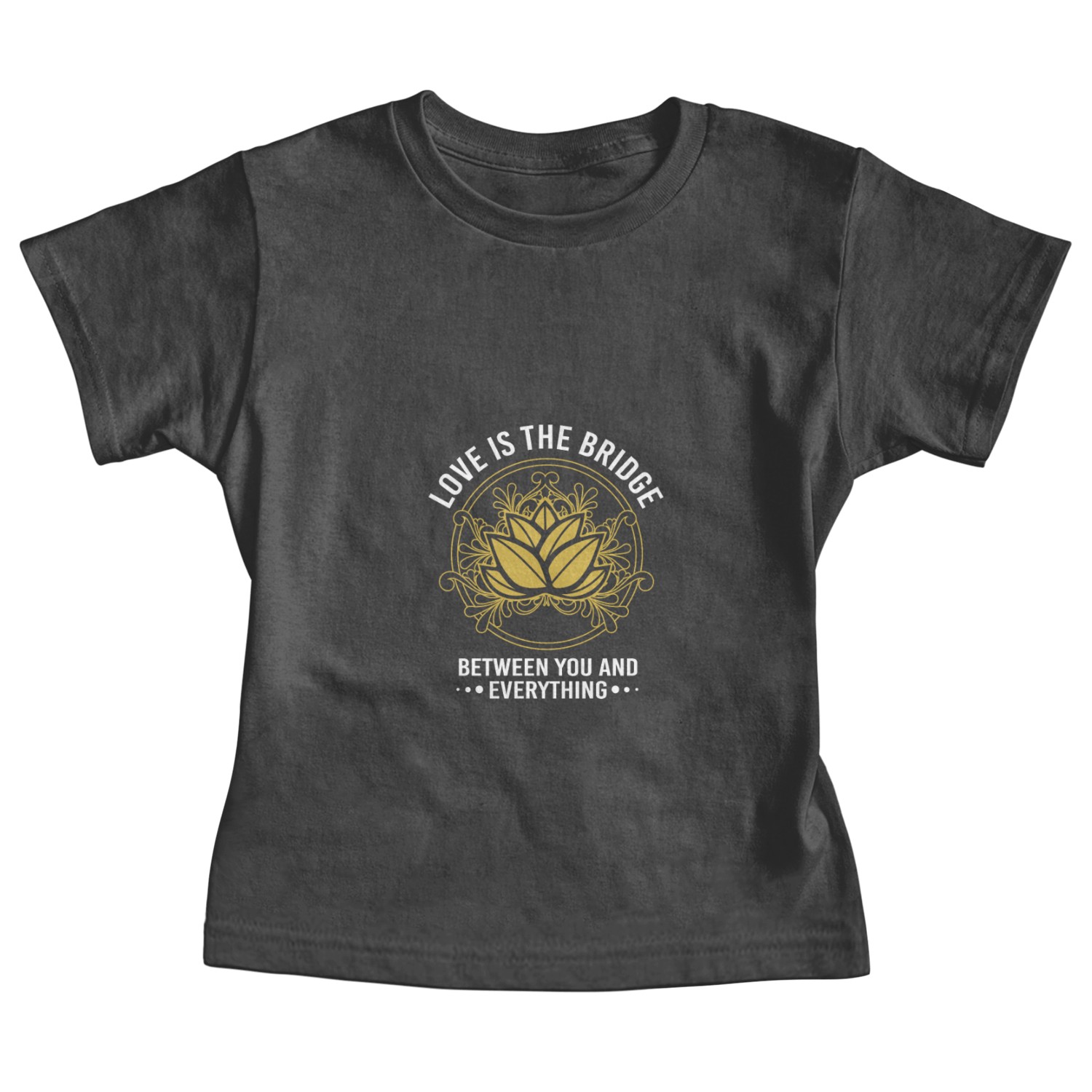 Love Is The Bridge Between You Zen Lotus Baby Tees