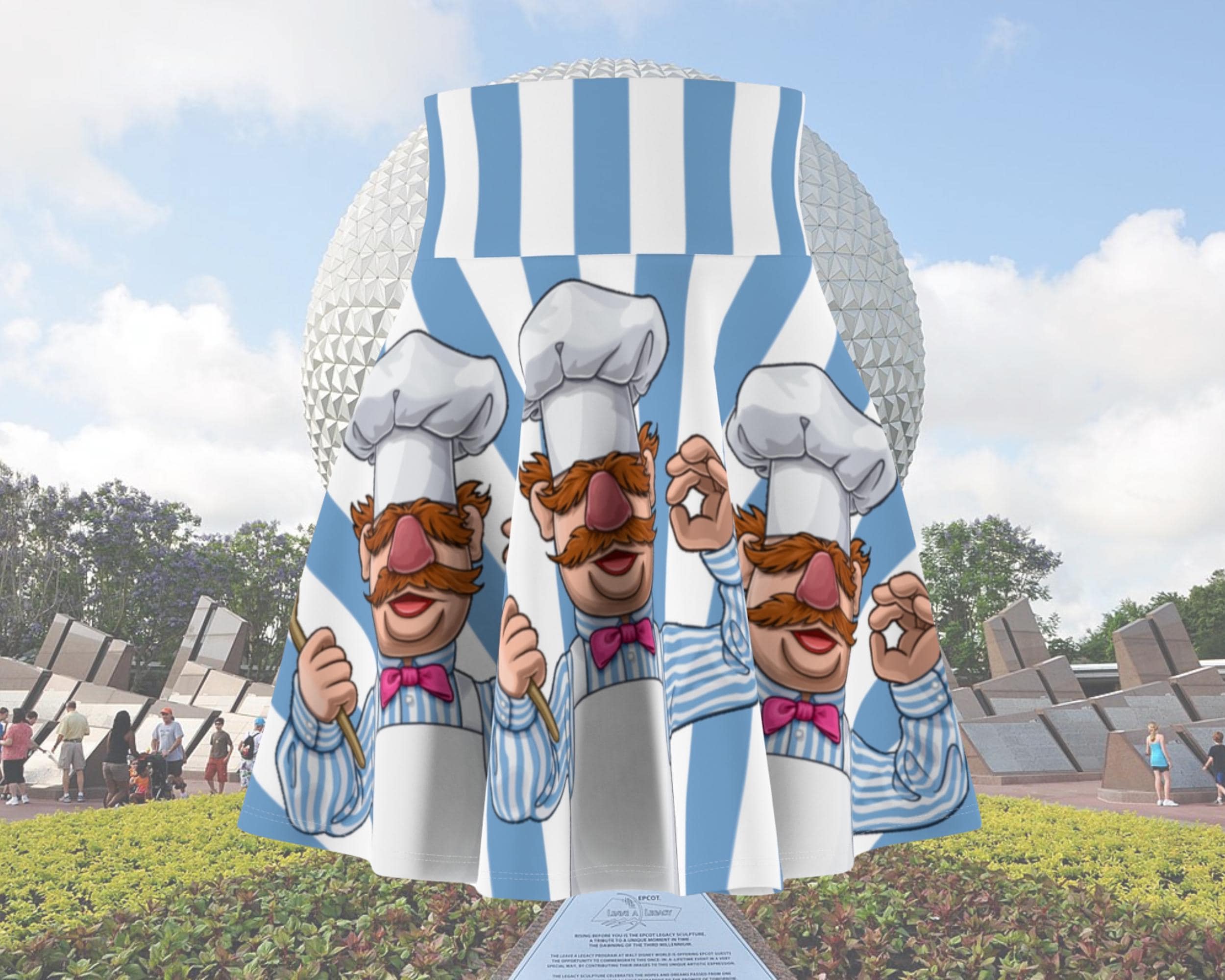 Swedish Chef Blue Stripes Running Skirt - Wine And Dine 2024