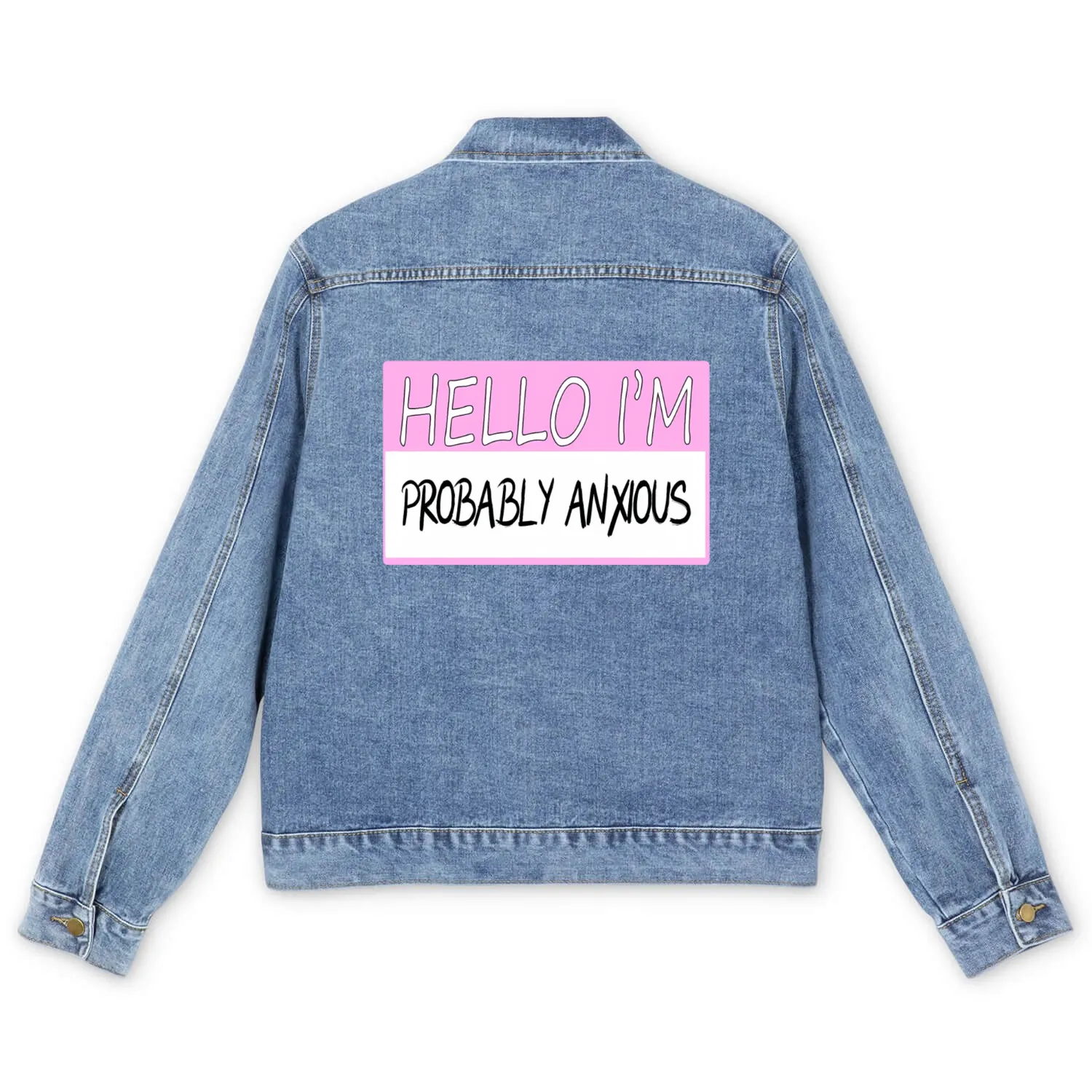 Hello I'M Probably Anous Men's Denim Jackets
