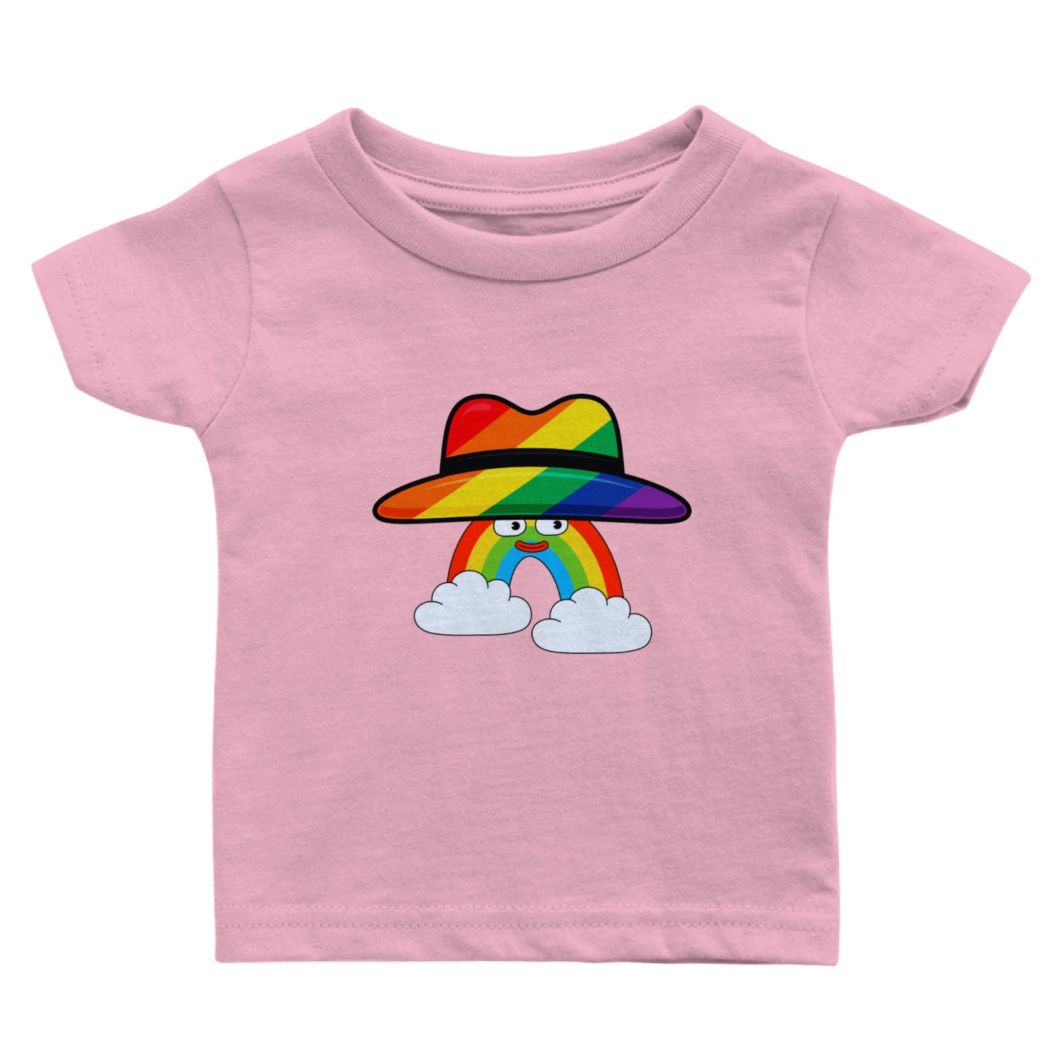 colorful Rainbow with Hat Baby T Shirts