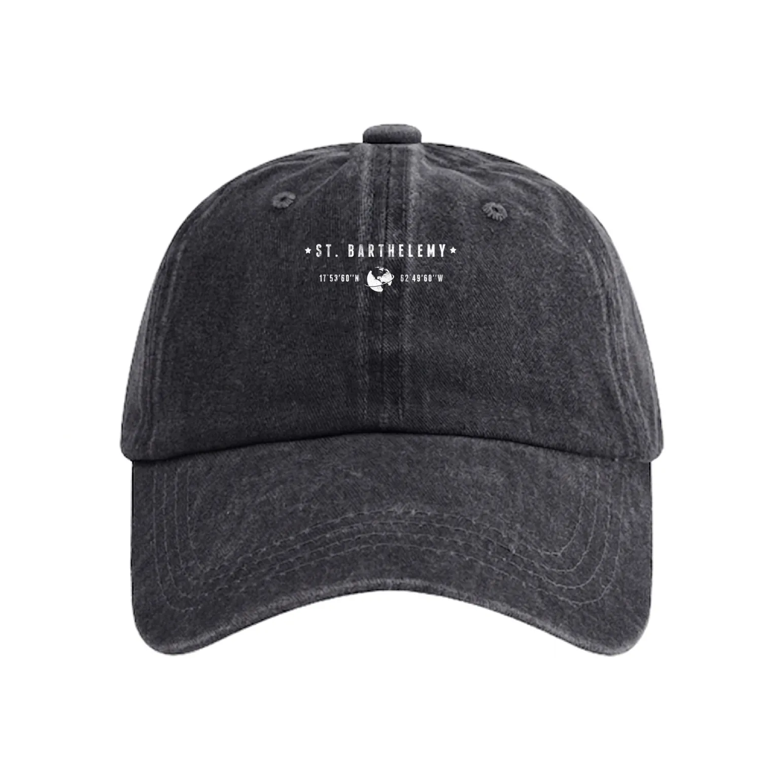 Saint Barthelemy Washed Denim Baseball Caps