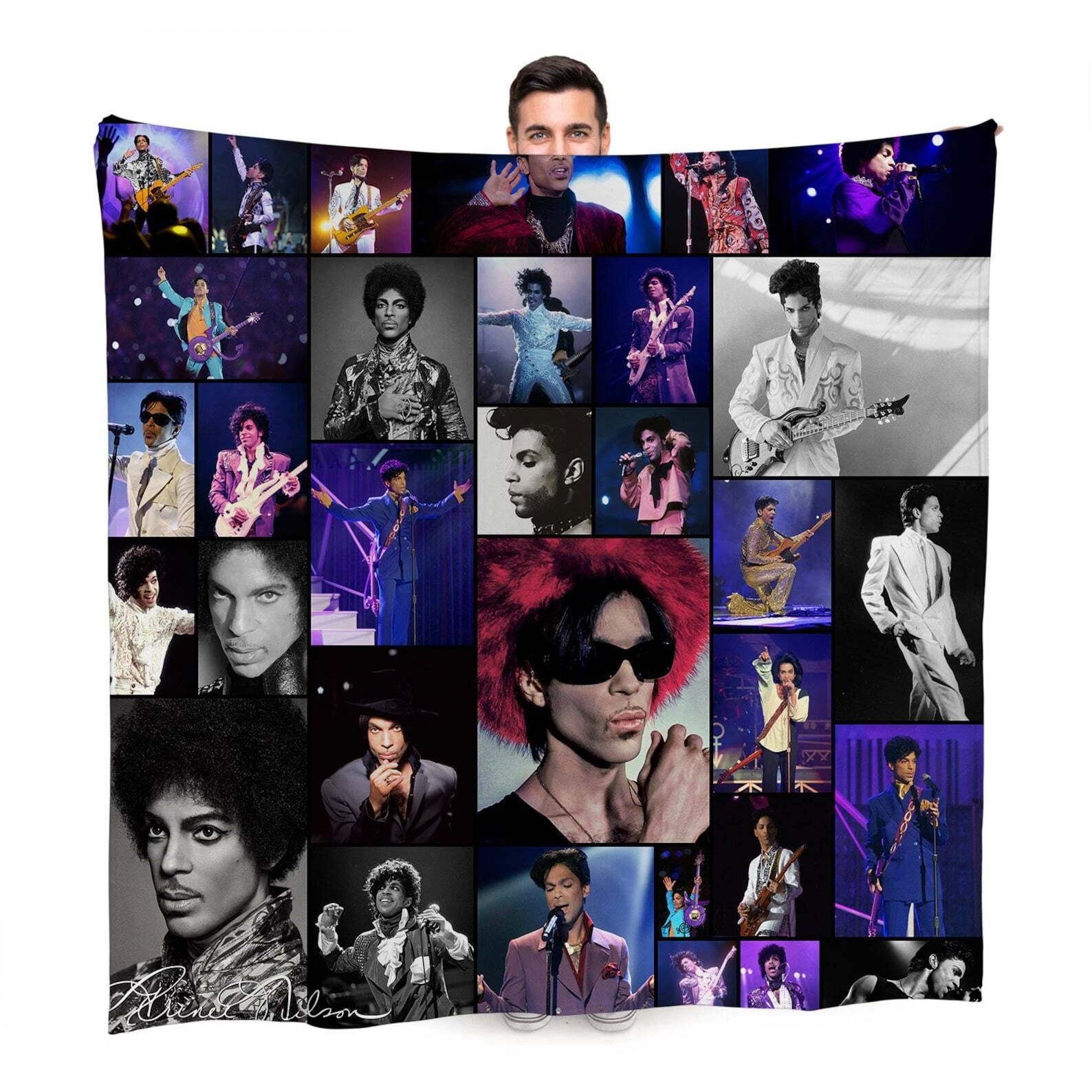 Prince Celebrity Montage Fleece Throw Blanket