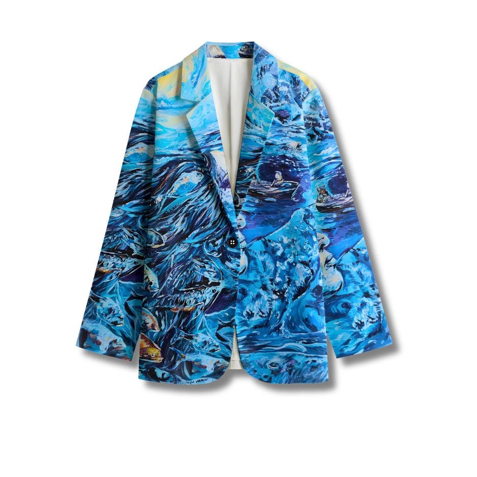 Sedna Inuit Mythology Painting Casual Blazer, Women Suit Jacket, Gift For Her