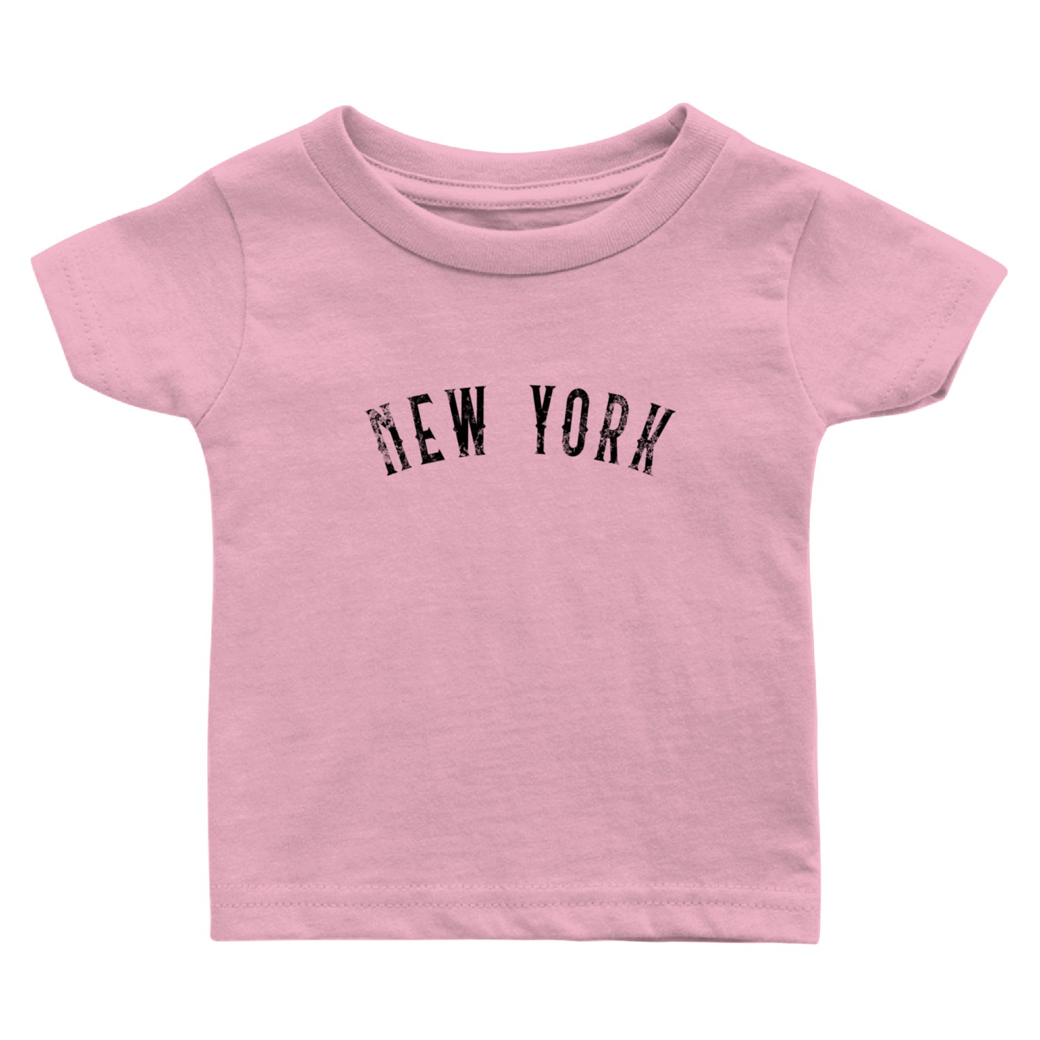 Vintage New York Distressed Black Text Baby T Shirts